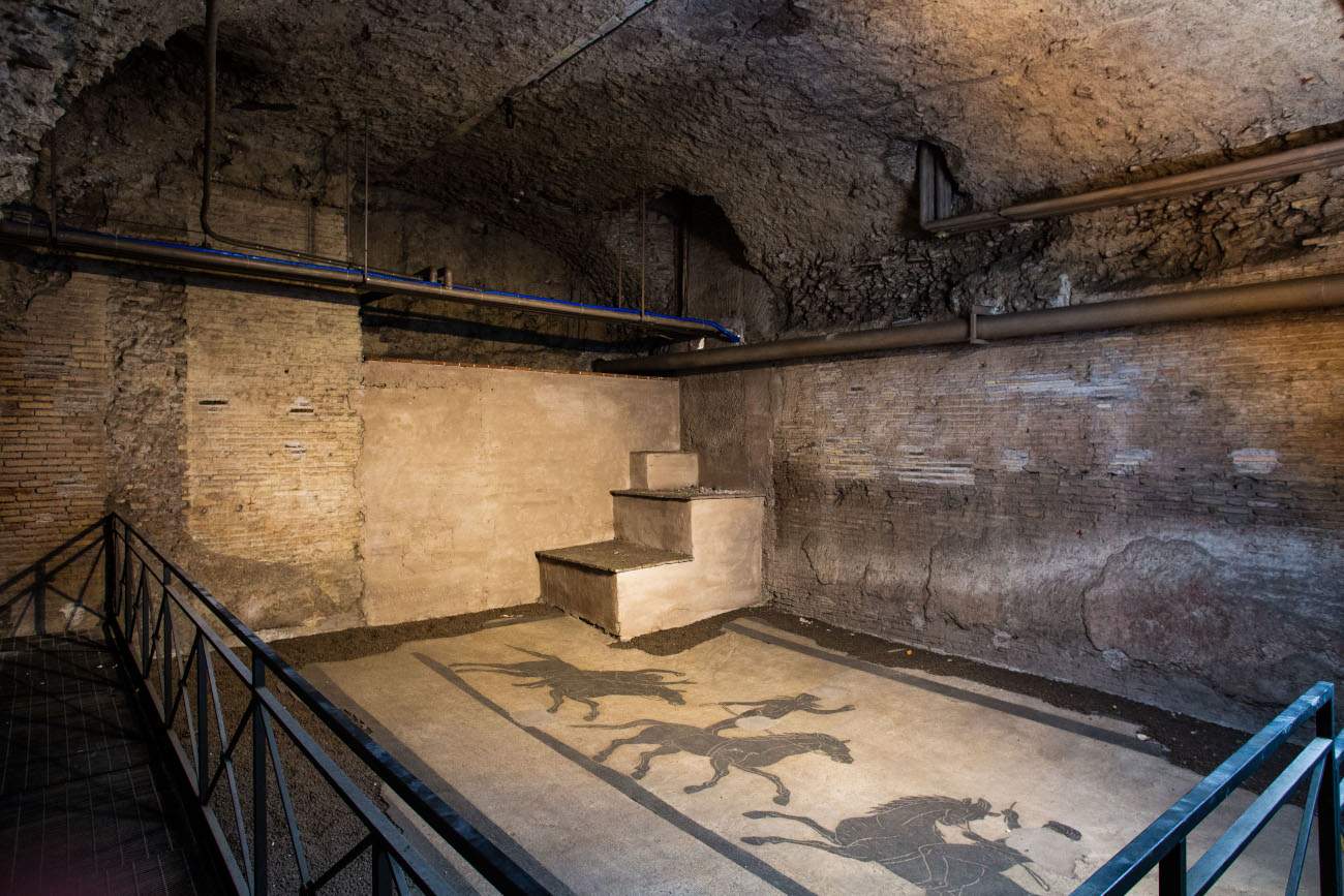 Rome, Palazzo Farnese opens its Sotterranei for the first time: mosaic floors from Ancient Rome visible
