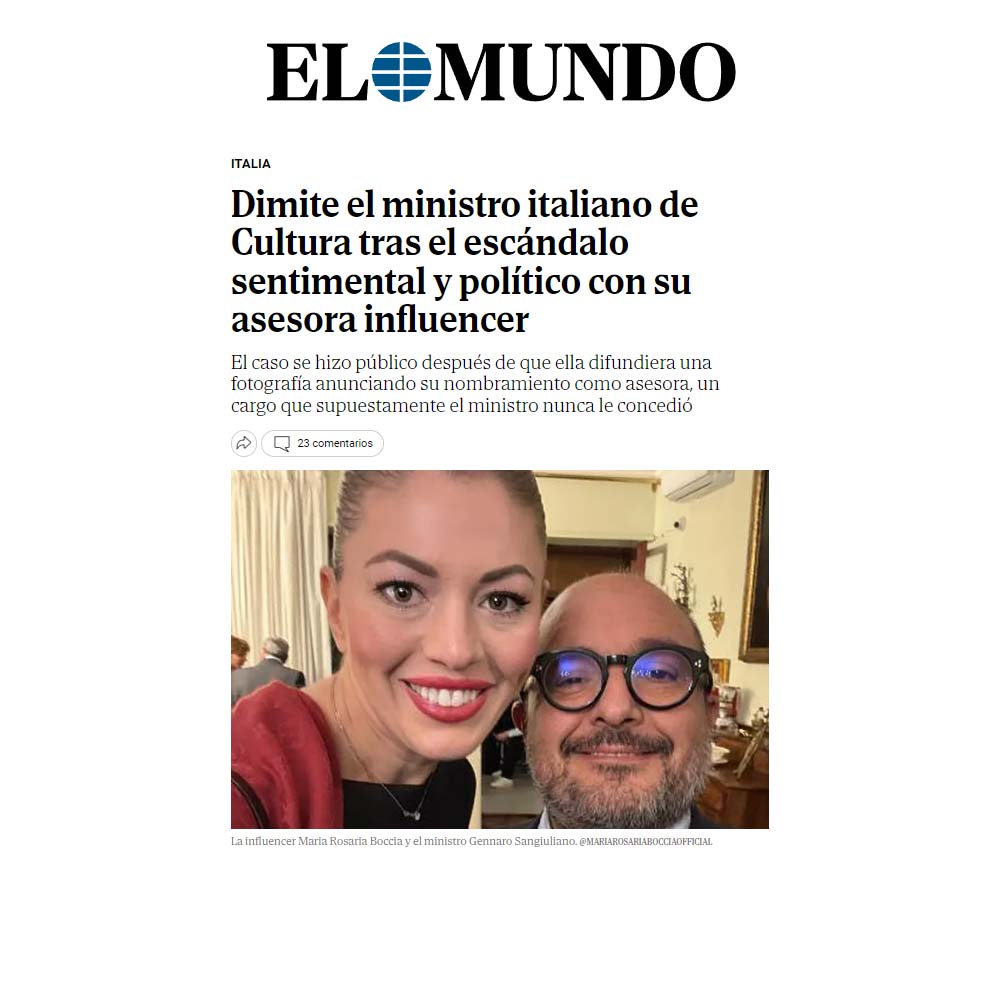 Reazioni della stampa internazionale allo scandalo Sangiuliano-Boccia