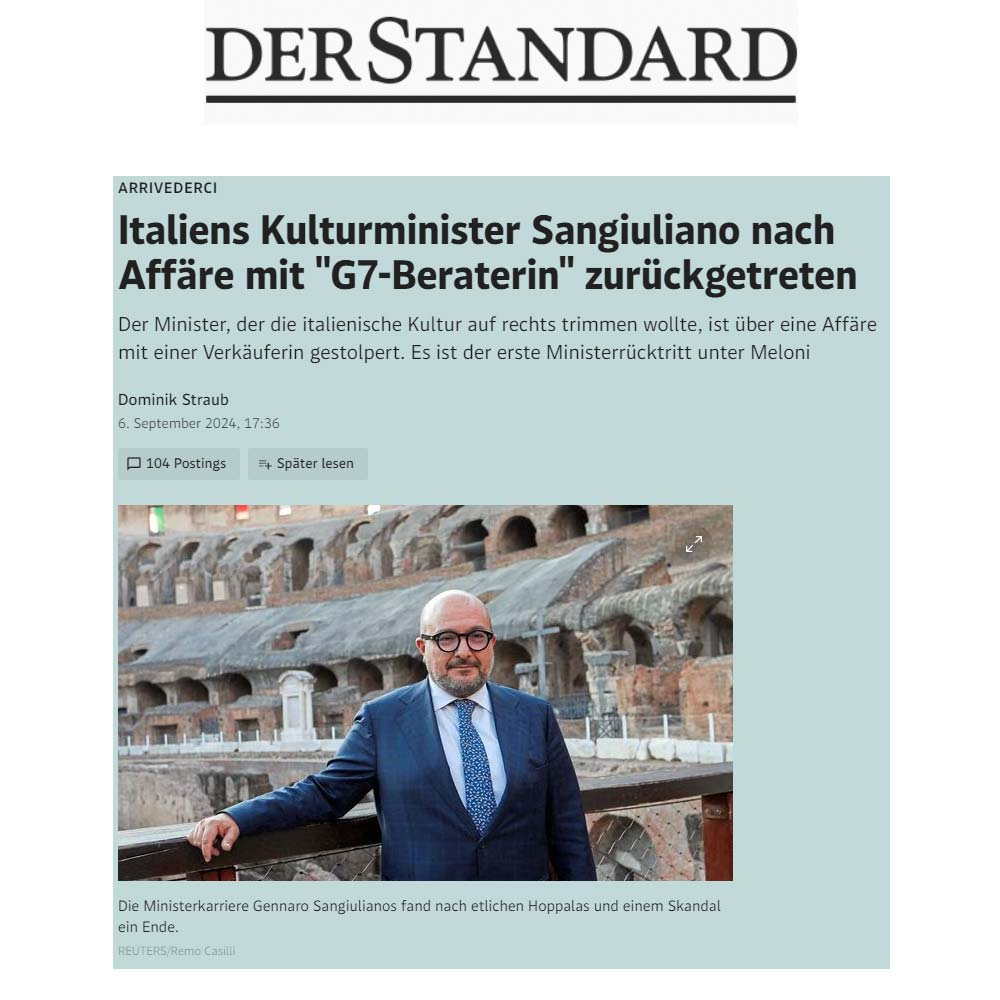 Reazioni della stampa internazionale allo scandalo Sangiuliano-Boccia