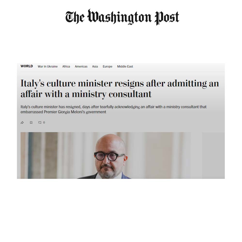 Reazioni della stampa internazionale allo scandalo Sangiuliano-Boccia