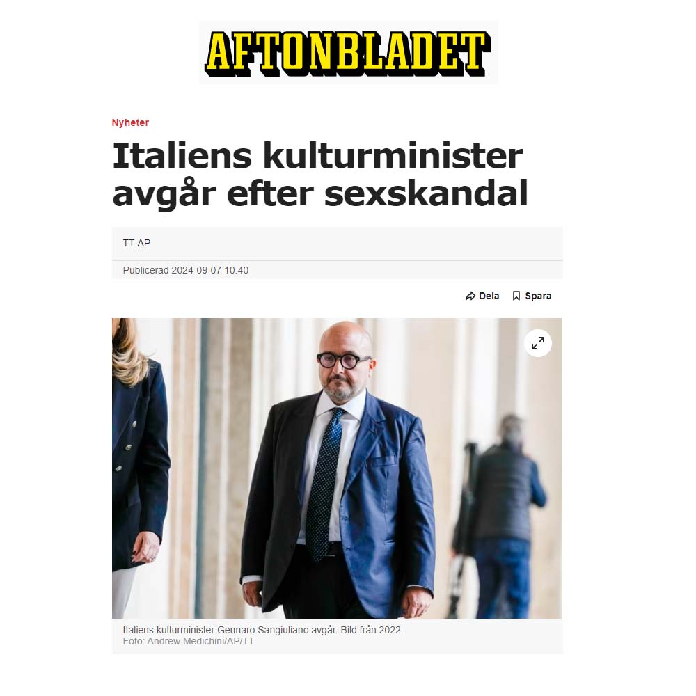 Reazioni della stampa internazionale allo scandalo Sangiuliano-Boccia