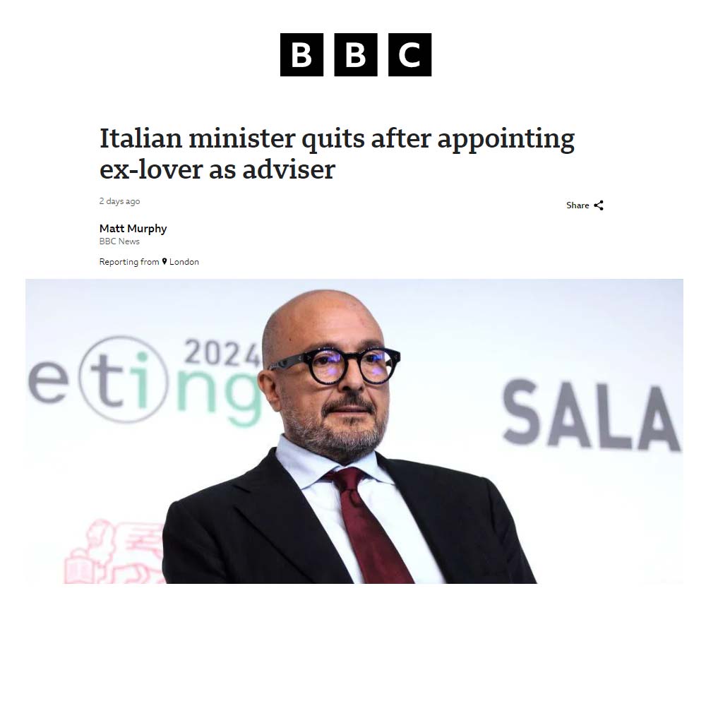 Reazioni della stampa internazionale allo scandalo Sangiuliano-Boccia