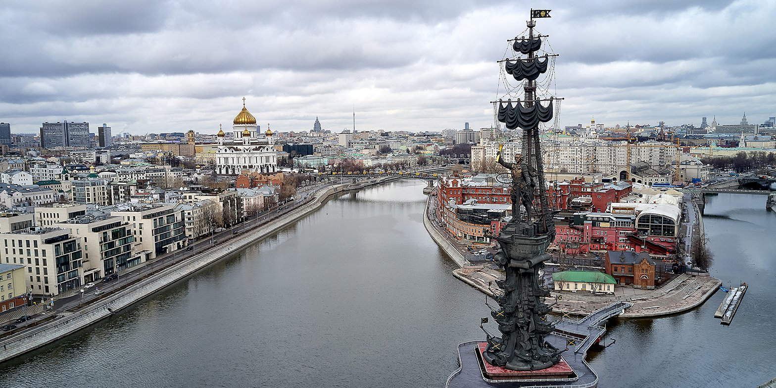 7. Statue von Peter dem Großen (Moskau, Russland). Höhe: 96 Meter 7. Statue von Peter dem Großen (Moskau, Russland). Höhe: 96 Meter