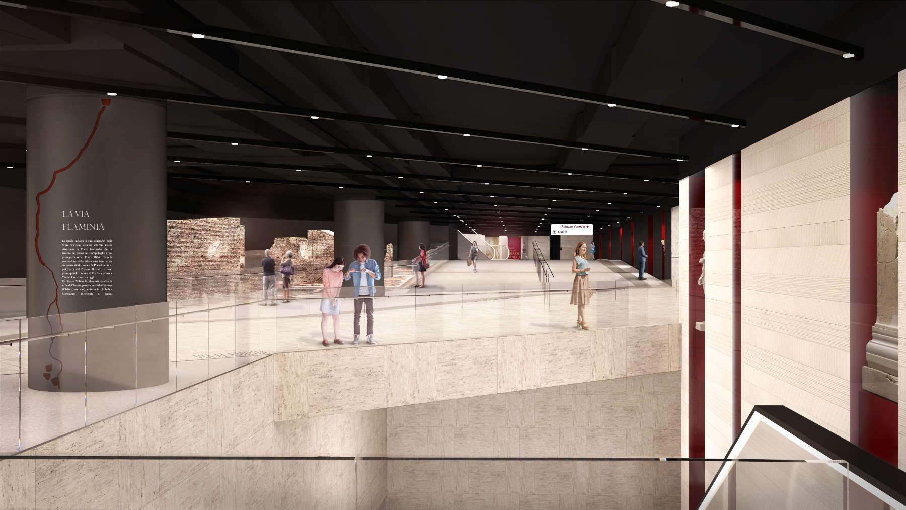 A subway station that will also be a museum: this is the Piazza Venezia station in Rome