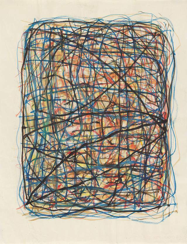 Tancredi Parmeggiani, Senza titolo (1951-1952; acquerello, guazzo, olio e matita su carta, 29 x 22,5 cm; Venezia, Collezione Peggy Guggenheim)