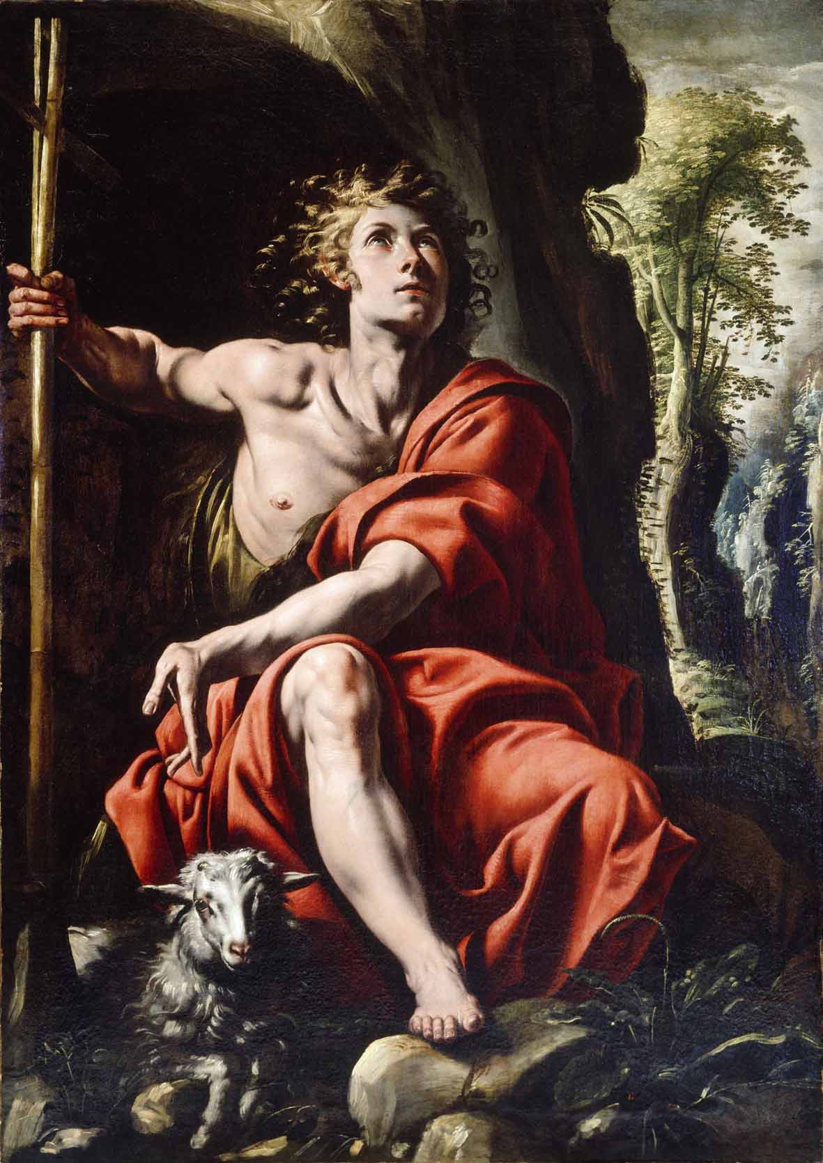 Paris - Antonio d'Enrico, dit Tanzio da Varallo, Saint Jean-Baptiste dans le désert (1616-1620 ; huile sur toile, 159 x 112 cm ; collection privée) &copy; Galerie Canesso, Paris