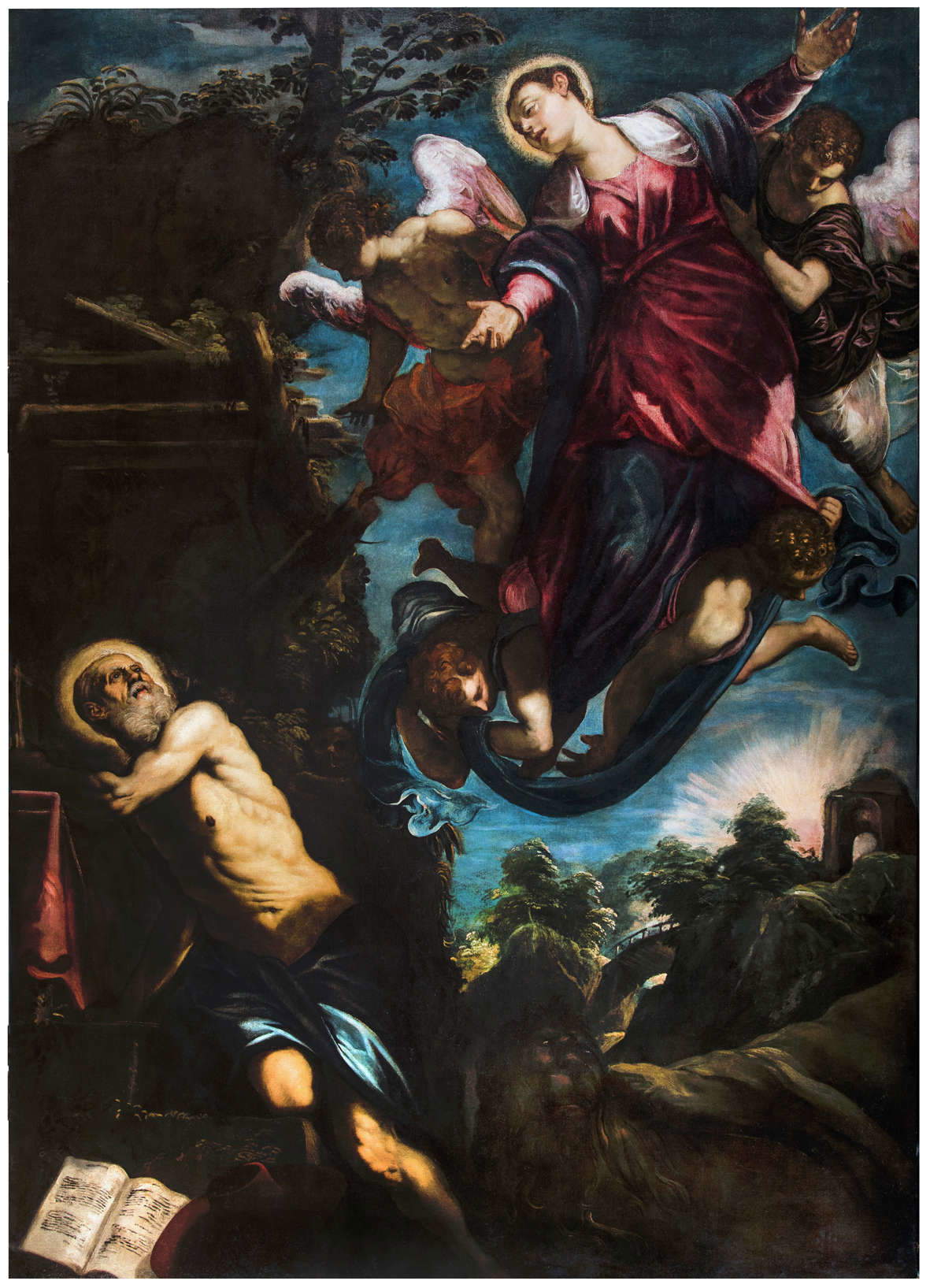 Tintoretto, Apparition of the Virgin to Saint Jerome (c. 1580; Venice, Ateneo Veneto) Tintoretto, Apparition of the Virgin to Saint Jerome (c. 1580; Venice, Ateneo Veneto)