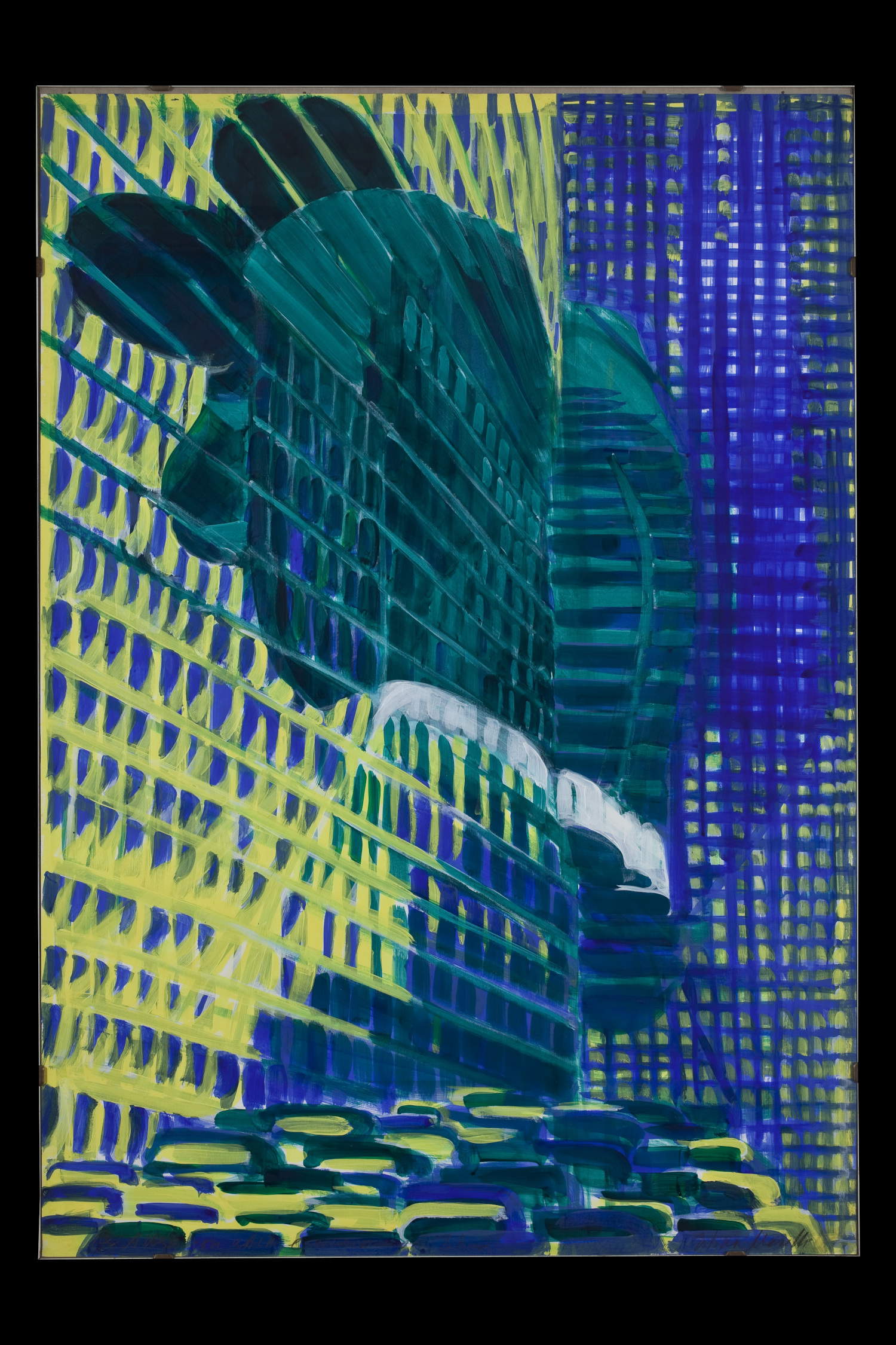 Titina Maselli, Composizione urbana (1977-1981; acrilico su carta)