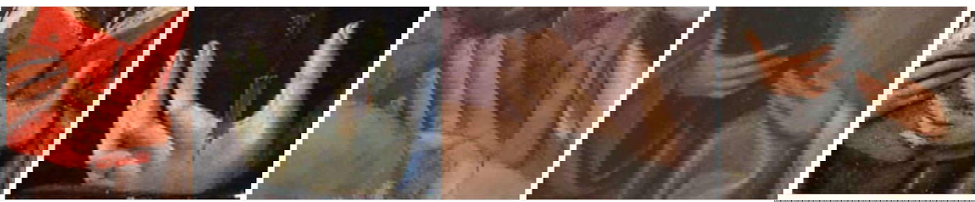 Antonello da Messina (atr.), Beato Galbazio, detalle; Antonello da Messina (atr.), Vergine leggente, detalle; Maestro del Trionfo della Morte, Triunfo de la Muerte, detalle; Antonello da Messina (atr.), Beato Giovanni, detalle Antonello da Messina (atr.), Beato Galbazio, detalle; Antonello da Messina (atr.), Vergine leggente, detalle; Maestro del Trionfo della Morte, Triunfo de la Muerte, detalle; Antonello da Messina (atr.), Beato Giovanni, detalle