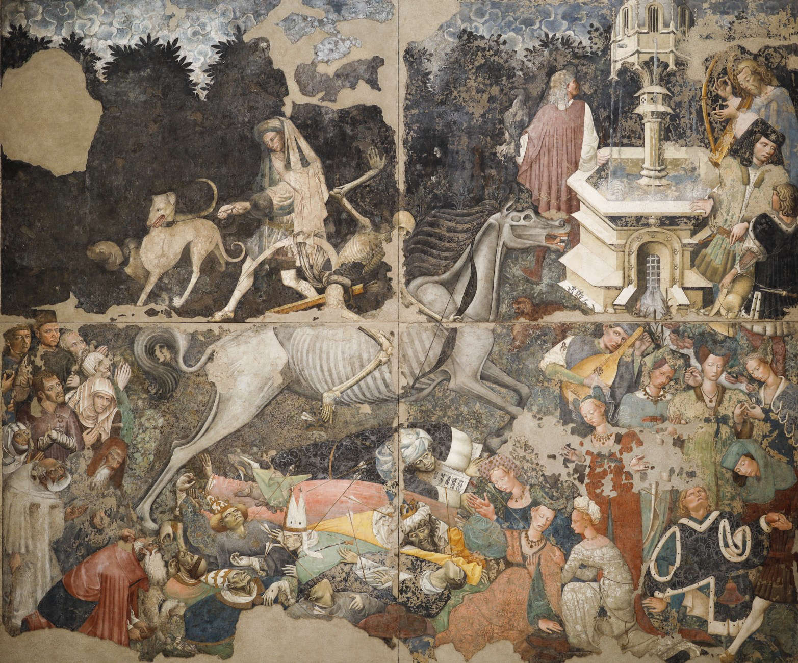 Artista desconocido, Triunfo de la Muerte (1446; fresco aislado, 600 × 642 cm; Palermo, Galería Regional del Palacio Abatellis) Artista desconocido, Triunfo de la Muerte (1446; fresco aislado, 600 × 642 cm; Palermo, Galería Regional del Palacio Abatellis)