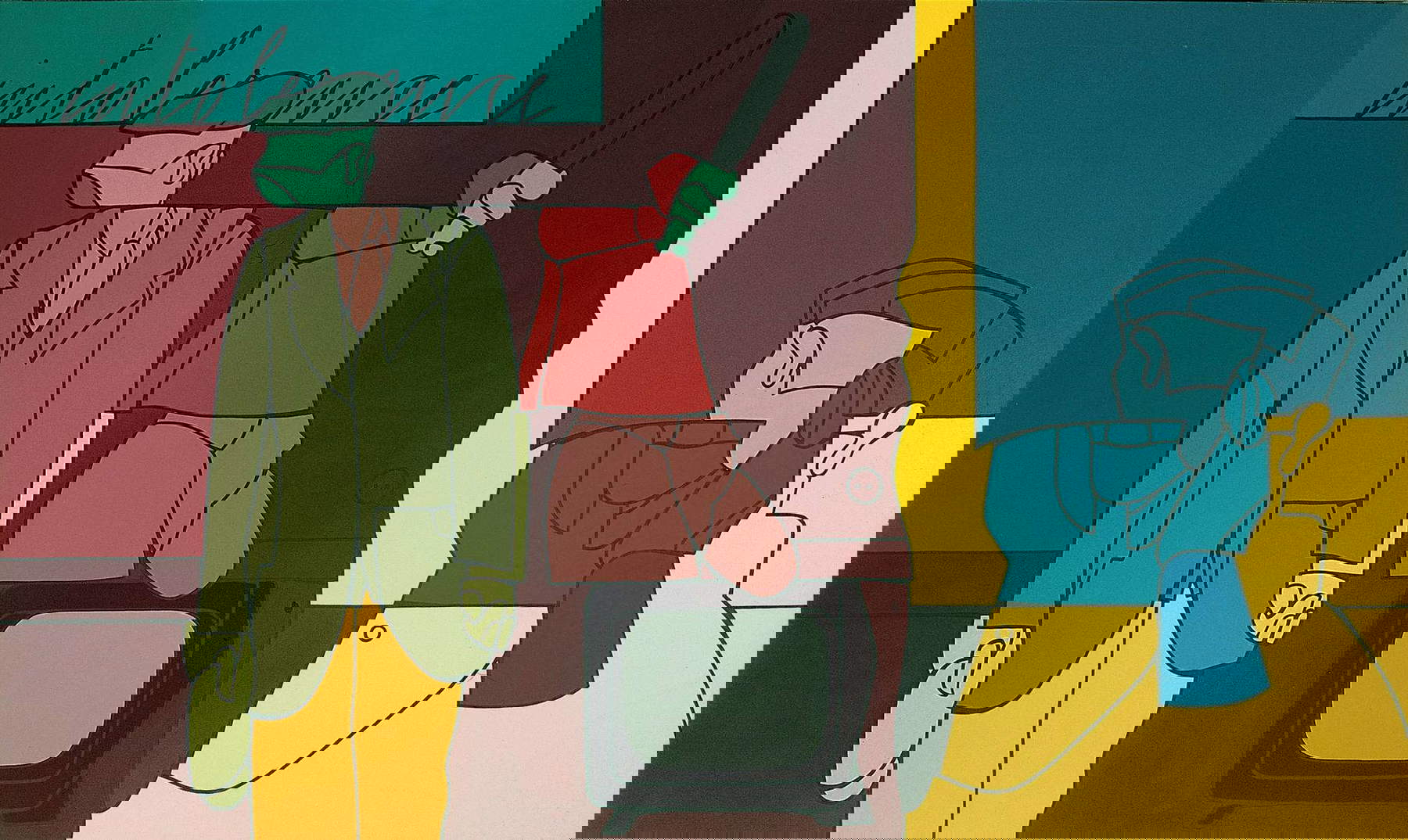 Valerio Adamiヴァレリオ・アダミPortrait Dissimulé Self-Portrait, 1983 - Valerio Adami - WikiArt.org