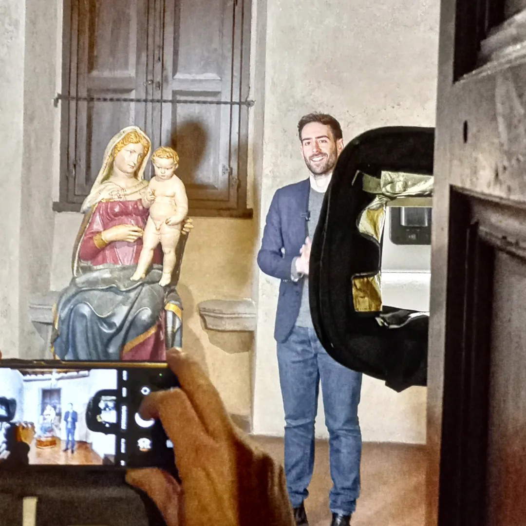 Jacopo Veneziani durante el rodaje