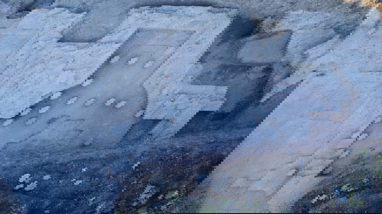 One of the heated thermal rooms of the late antique villa