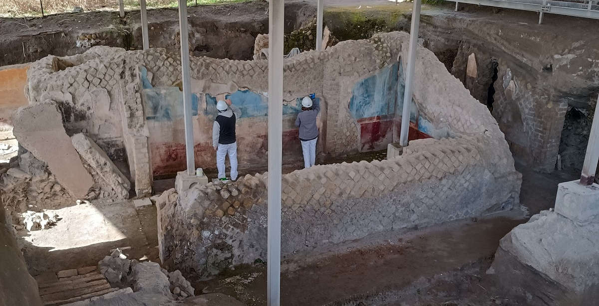 El Parque Arqueológico de Herculano pone en marcha el protocolo de mejora de Villa Sora