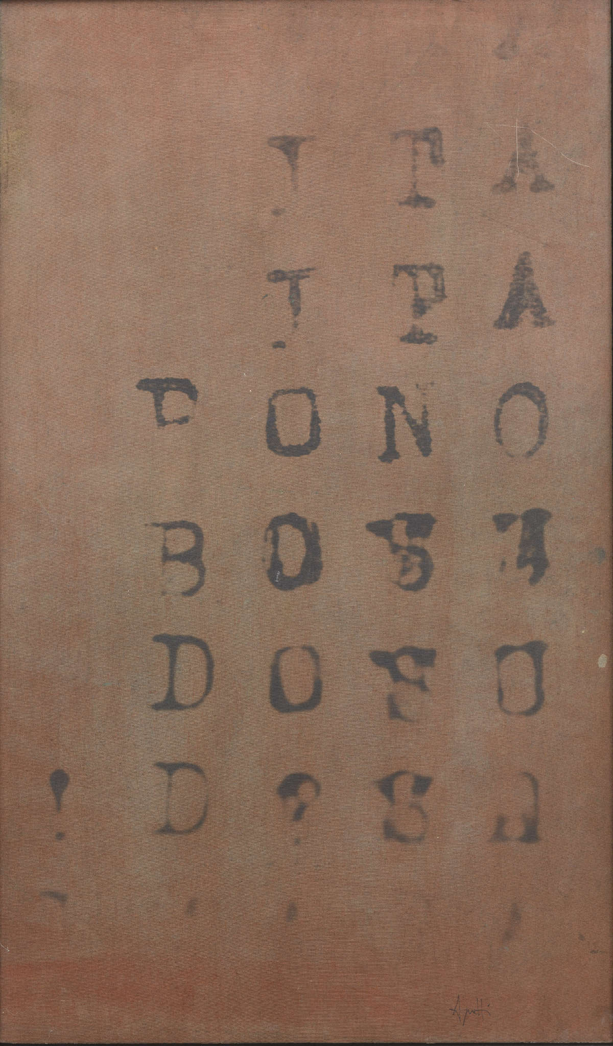 Vincenzo Agnetti, Más allá del lenguaje - Semiosis