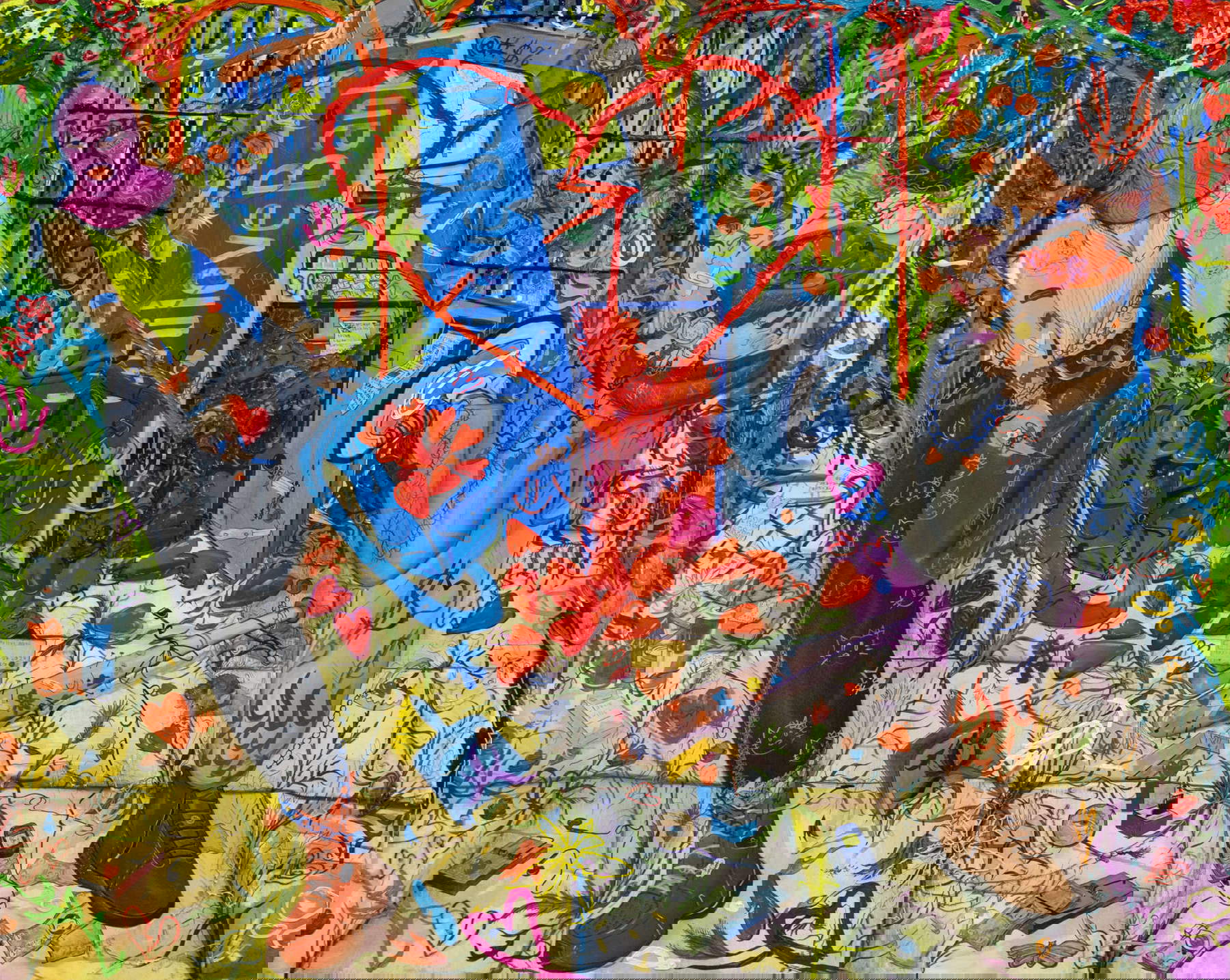 Vladimir Kartashov, Unilovebank (2024; óleo sobre lienzo, 150×170 cm). Cortesía de la residencia Tg Vladimir Kartashov, Unilovebank (2024; óleo sobre lienzo, 150×170 cm). Cortesía de la residencia Tg