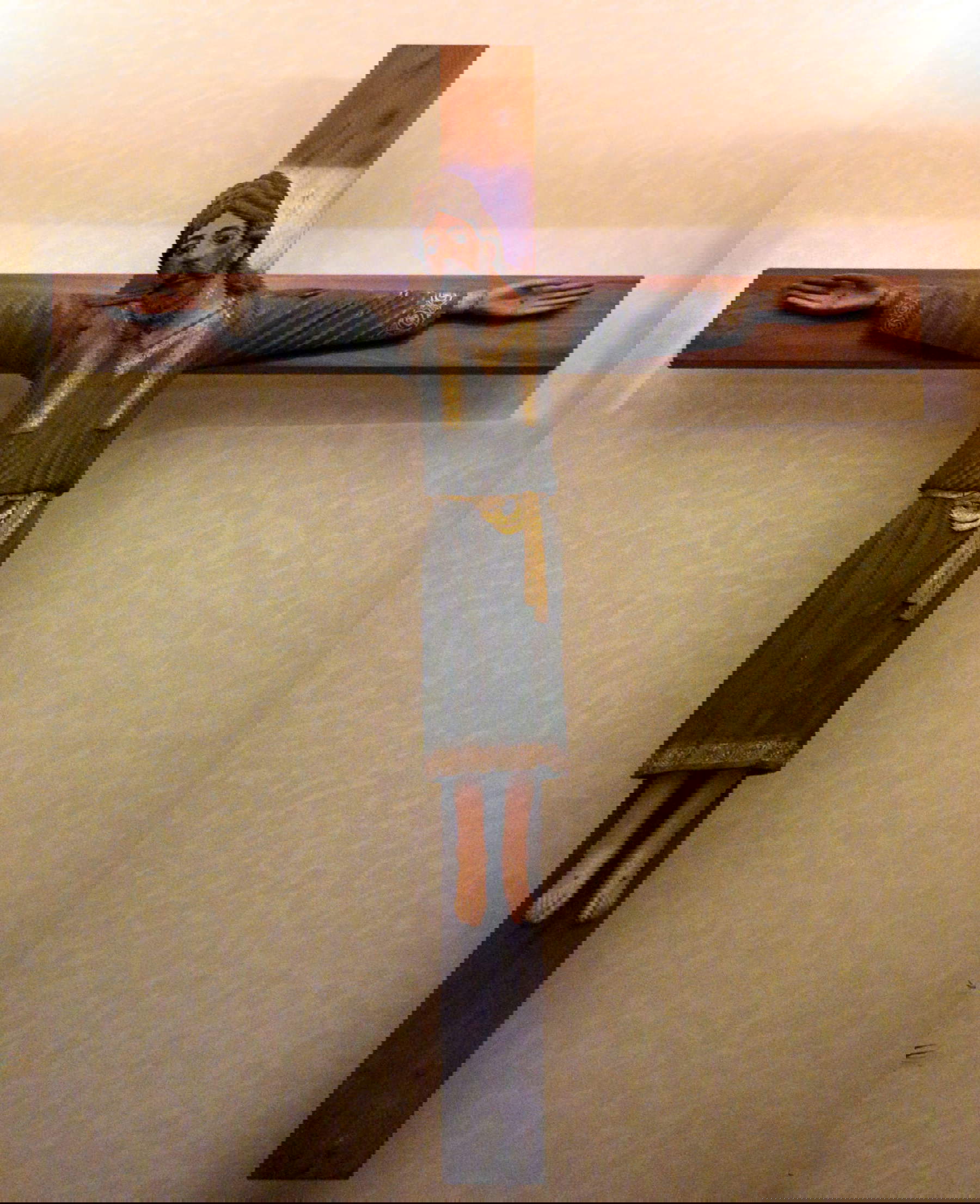 Auteur inconnu, Sainte Face (7e-11e siècle, polychromie du début du 12e siècle ; bois, 280 cm ; Sansepolcro, Cathédrale) Auteur inconnu, Sainte Face (7e-11e siècle, polychromie du début du 12e siècle ; bois, 280 cm ; Sansepolcro, Cathédrale)