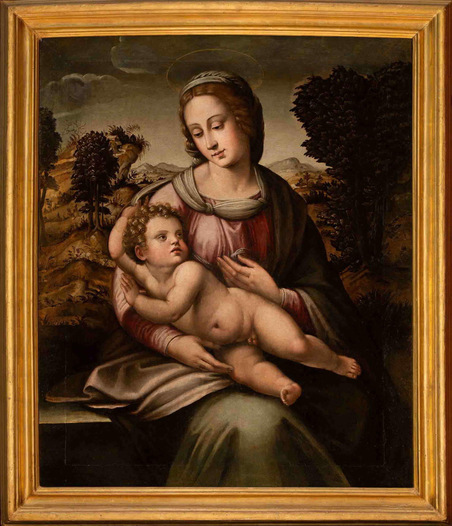 Zanobi Poggini (Florence 1508-1564), Vierge à l'enfant (1551 ; huile sur panneau, 103x89 cm ; Prato, Museo di Palazzo Pretorio, inv. 1250)