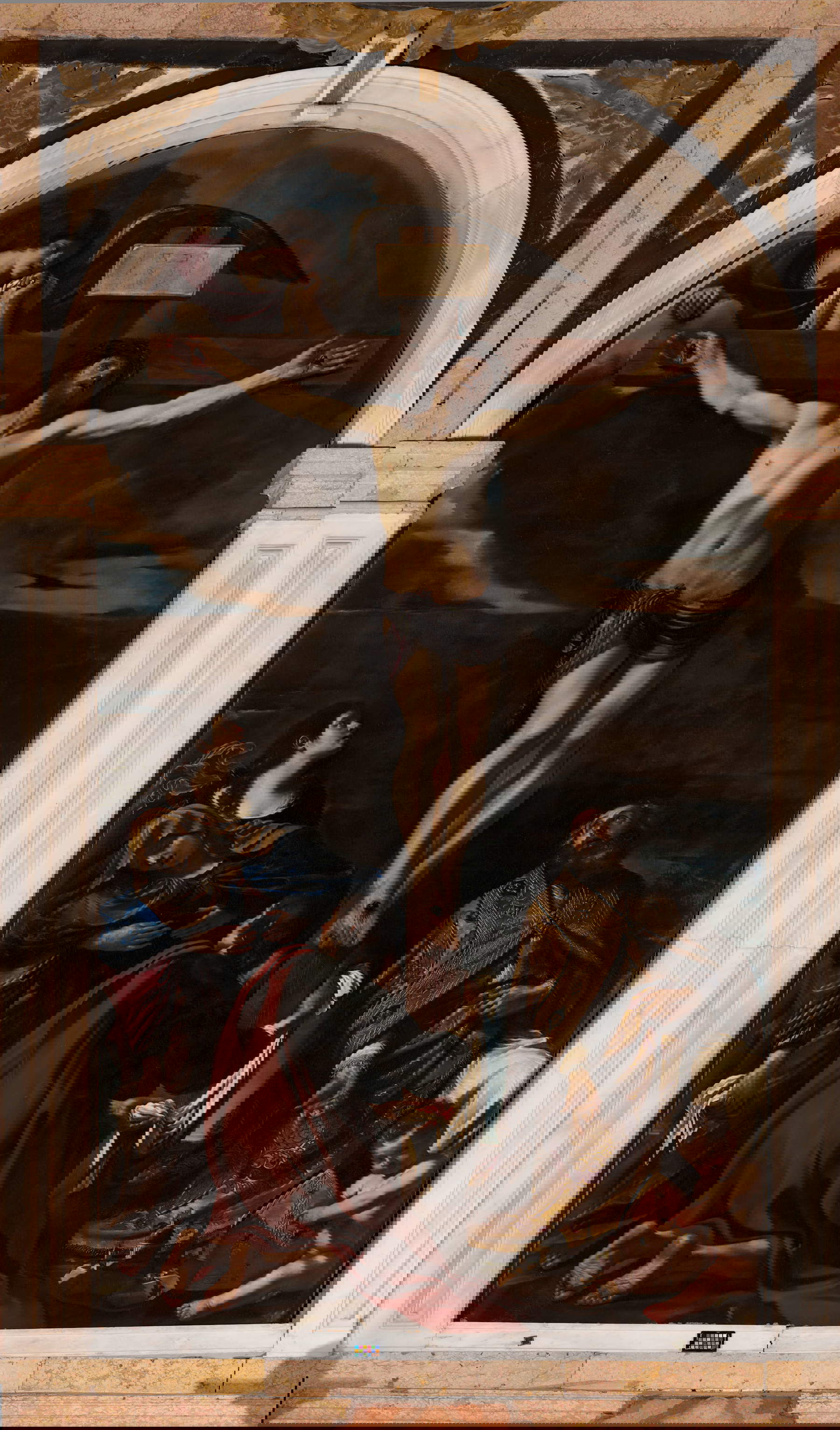 Giovanni Francesco Barbieri detto Guercino, Crocifissione (1624-1625; olio su tela, 440 x 245 cm; Reggio Emilia, Basilica della Beata Vergine della Ghiara, altare della città) ©Carlo Vannini. Su concessione di Comune di Reggio Emilia Giovanni Francesco Barbieri detto Guercino, Crocifissione (1624-1625; olio su tela, 440 x 245 cm; Reggio Emilia, Basilica della Beata Vergine della Ghiara, altare della città) ©Carlo Vannini. Su concessione di Comune di Reggio Emilia