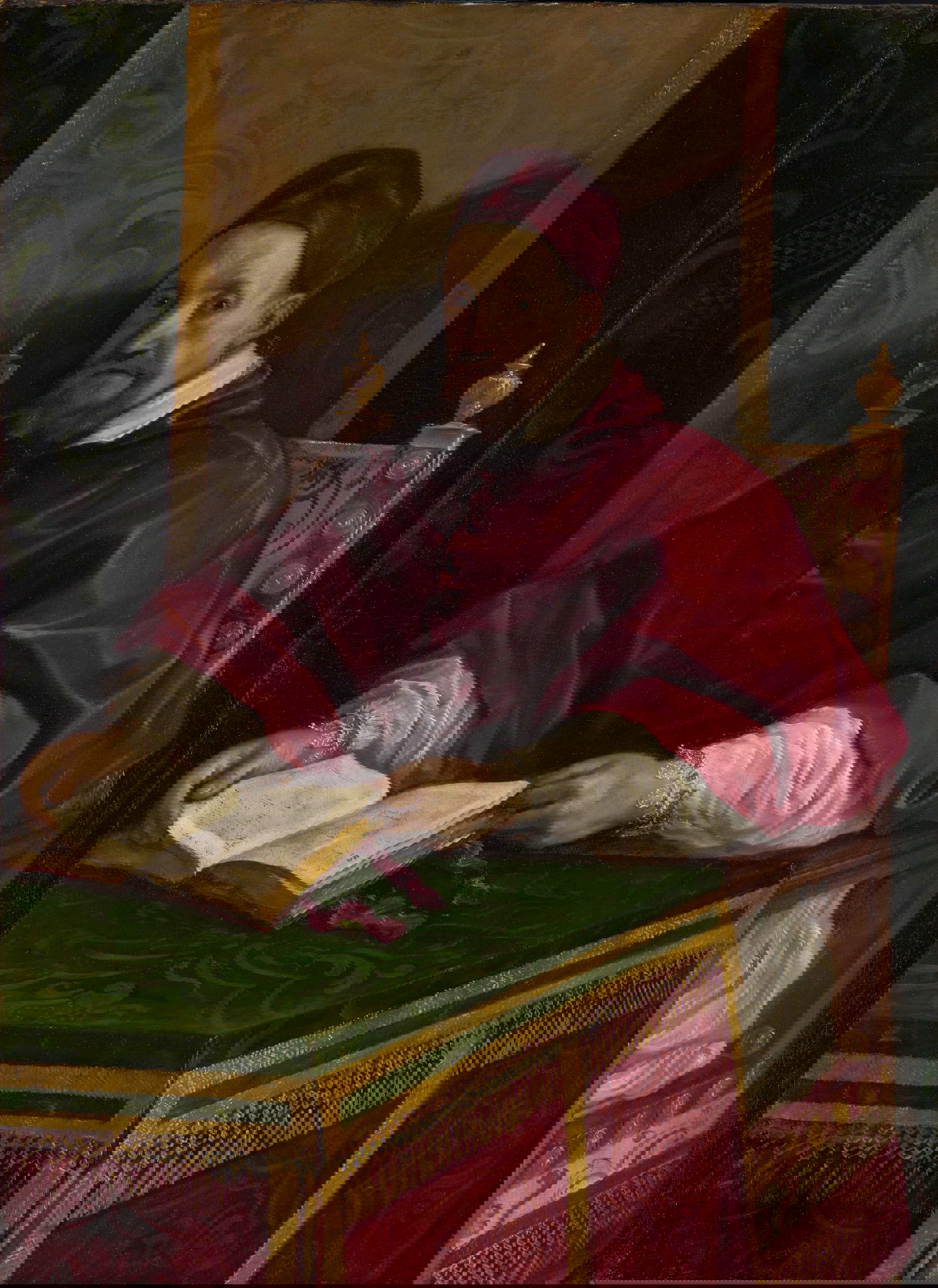 Giovanni Francesco Barbieri detto Guercino, Papa Gregorio XV (1622-1623 circa; olio su tela, 133,7 × 98,4 cm; Los Angeles, Paul Getty Museum, inv. 87.PA.38) Giovanni Francesco Barbieri detto Guercino, Papa Gregorio XV (1622-1623 circa; olio su tela, 133,7 × 98,4 cm; Los Angeles, Paul Getty Museum, inv. 87.PA.38)