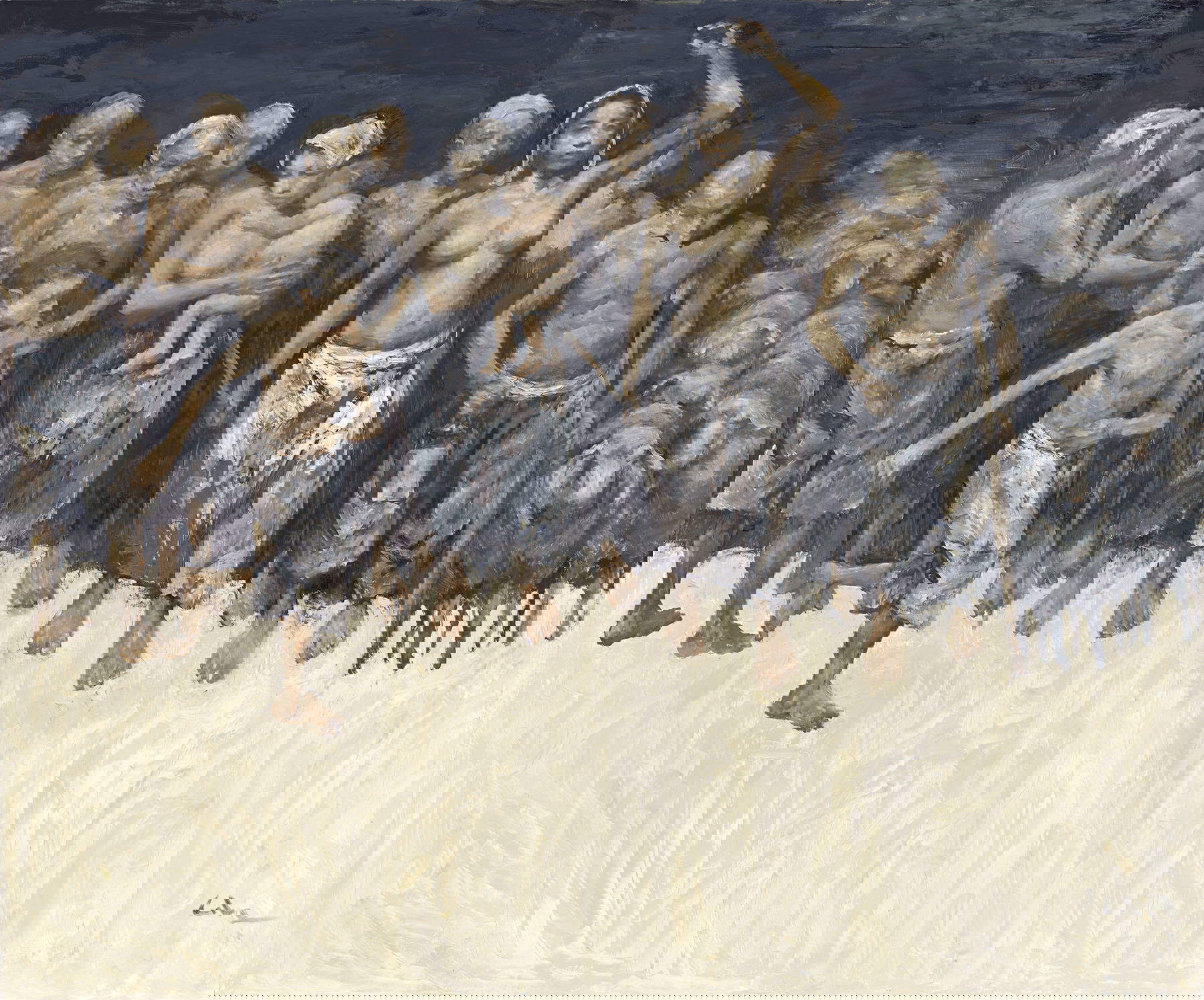 Cen Long, Alla ricerca della luce (2021; olio su tela, 200 x 240 cm) Cen Long, Alla ricerca della luce (2021; olio su tela, 200 x 240 cm)