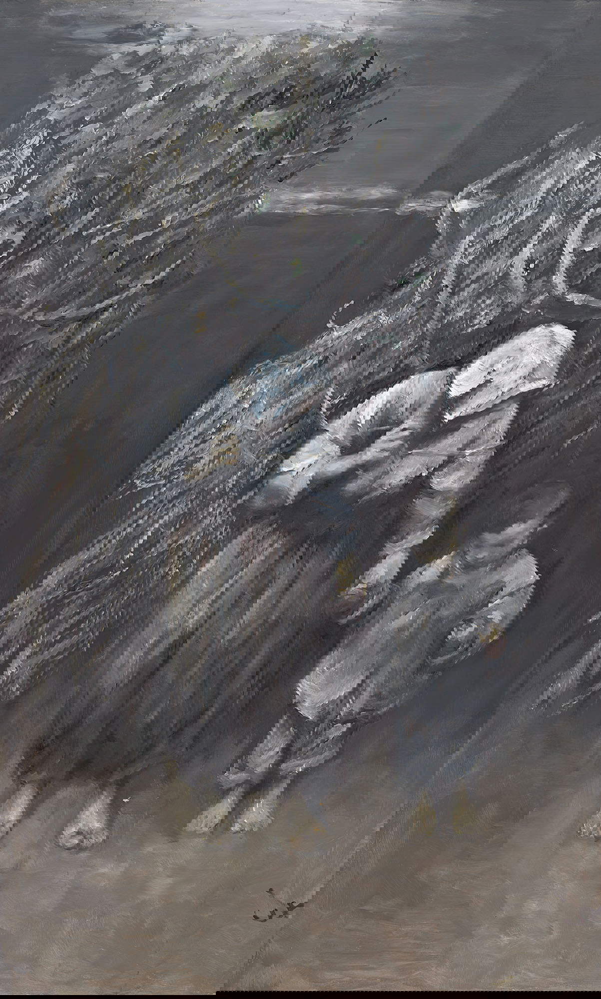 Cen Long, Il Cammino verso Casa (2018; olio su tela, 200 x 120 cm) Cen Long, Il Cammino verso Casa (2018; olio su tela, 200 x 120 cm)