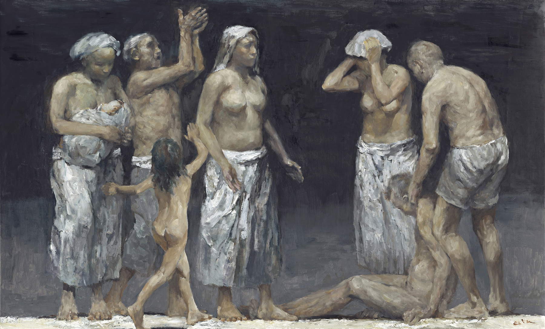 Cen Long, Il passaggio (2020; olio su tela, 120 x 200 cm) Cen Long, Il passaggio (2020; olio su tela, 120 x 200 cm)