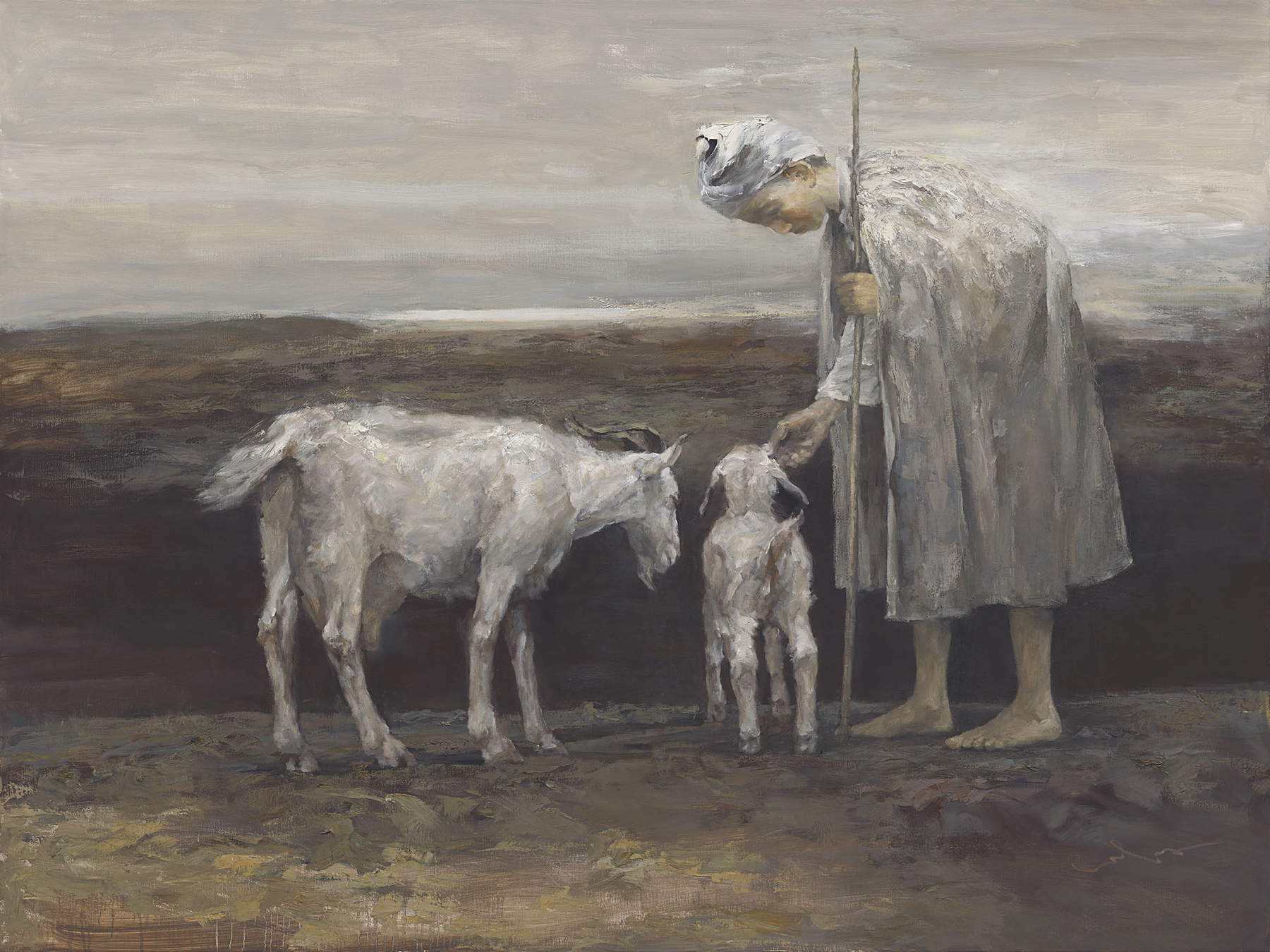 Cen Long, Montagne in lontananza (2015; olio su tela, 120 x 160 cm) Cen Long, Montagne in lontananza (2015; olio su tela, 120 x 160 cm)