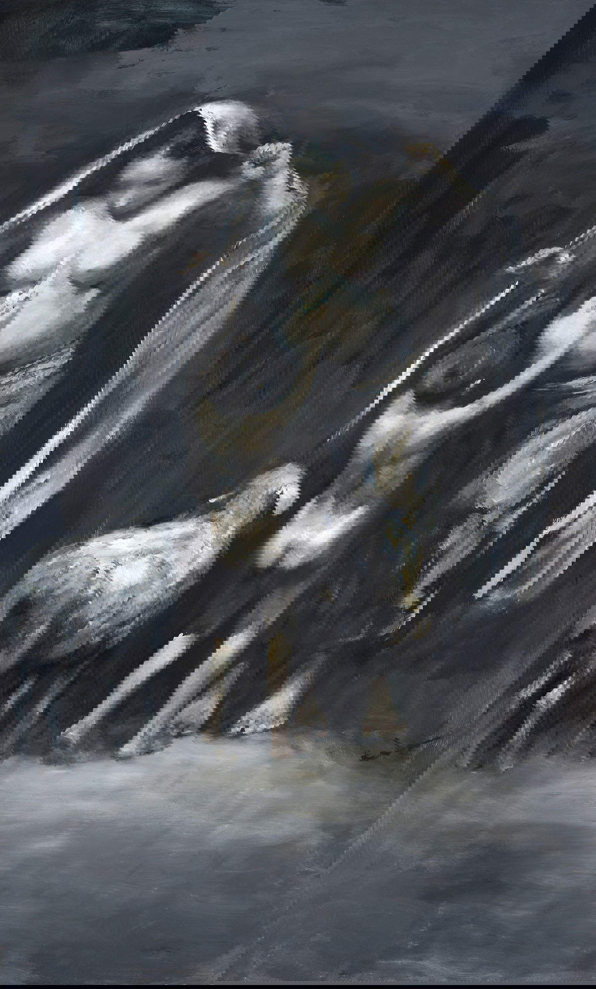 Cen Long, Ode alla vita (2019; olio su tela, 200 x 120 cm) Cen Long, Ode alla vita (2019; olio su tela, 200 x 120 cm)
