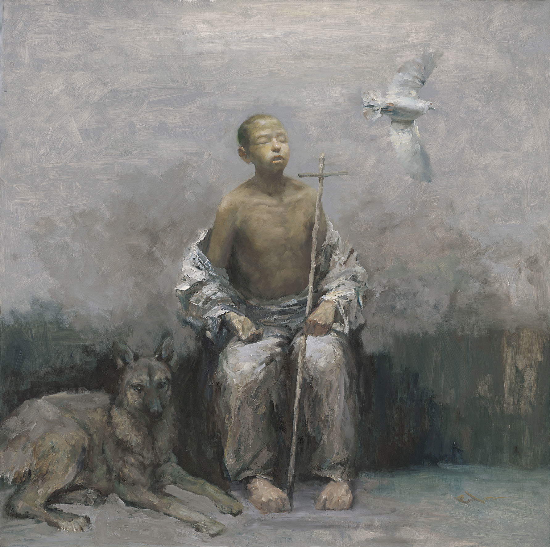 Cen Long, Un vangelo (2018; stampa su Carta, 126 x 111,8 cm) Cen Long, Un vangelo (2018; stampa su Carta, 126 x 111,8 cm)