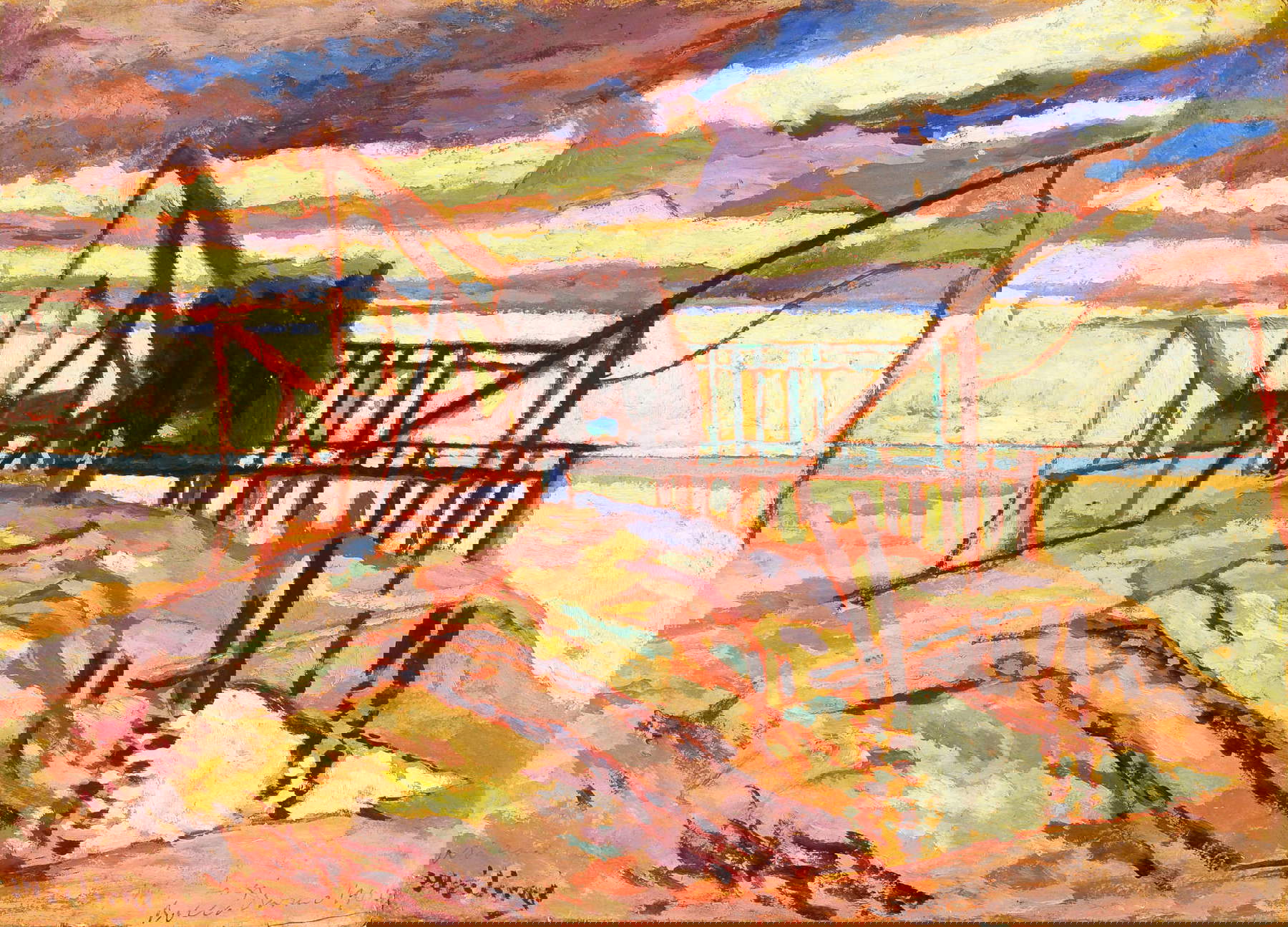 Ulvi Liegi, Bocca d'Arno (1900 ; huile sur carton, 24 x 34 cm ; collection privée) Ulvi Liegi, Bocca d'Arno (1900 ; huile sur carton, 24 x 34 cm ; collection privée)