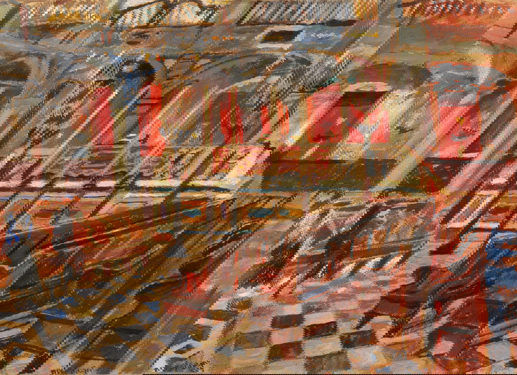 Ulvi Liegi, Synagogue de Livourne (1935 ; huile sur carton, 37 x 51 cm ; Livourne, Communauté juive) Ulvi Liegi, Synagogue de Livourne (1935 ; huile sur carton, 37 x 51 cm ; Livourne, Communauté juive)