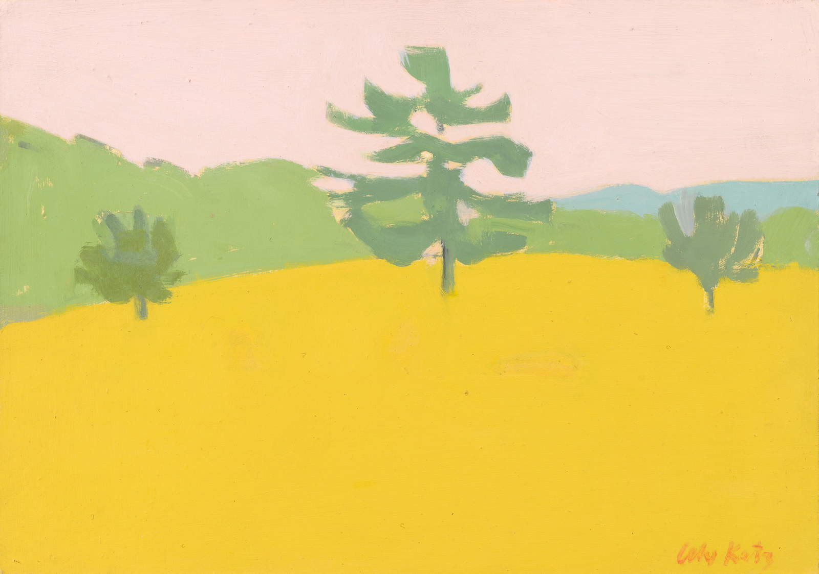 Alex Katz, White pine in field (1954; oil on panel, 25.2 x 35.7 cm; New York, Whitney Museum of American Art) Alex Katz, White pine in field (1954; oil on panel, 25.2 x 35.7 cm; New York, Whitney Museum of American Art)