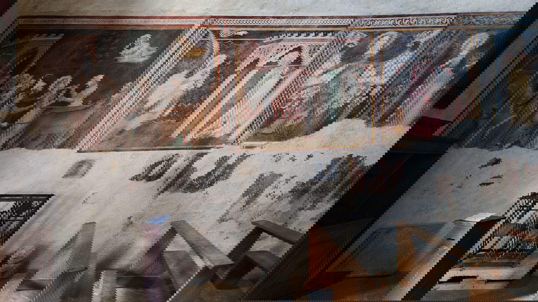 Linke Wand, Martyrium der Heiligen Lucia und Verkündigung