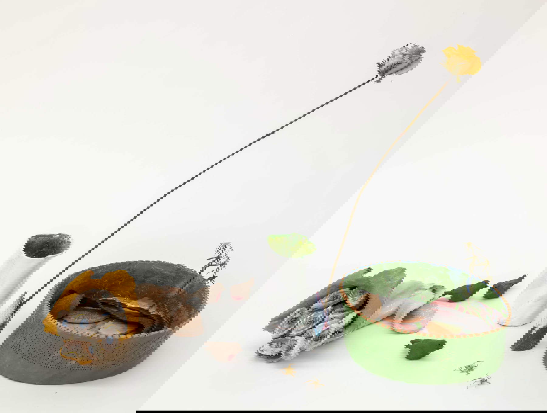 Concetta Modica, Memento mori #3 (2021 ; majolique, éléments végétaux séchés, or ; Collection privée). Photo : Marco Beck Peccoz Concetta Modica, Memento mori #3 (2021 ; majolique, éléments végétaux séchés, or ; Collection privée). Photo : Marco Beck Peccoz