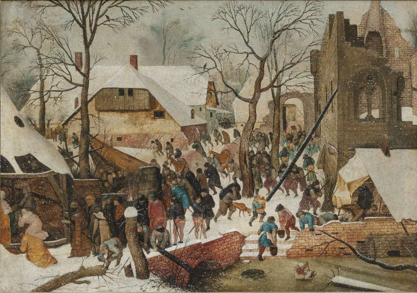 Pieter Brueghel the Younger, The Adoration of the Magi (oil on panel, 39 x 56 cm; Prague, Národní Galerie) Pieter Brueghel the Younger, The Adoration of the Magi (oil on panel, 39 x 56 cm; Prague, Národní Galerie)