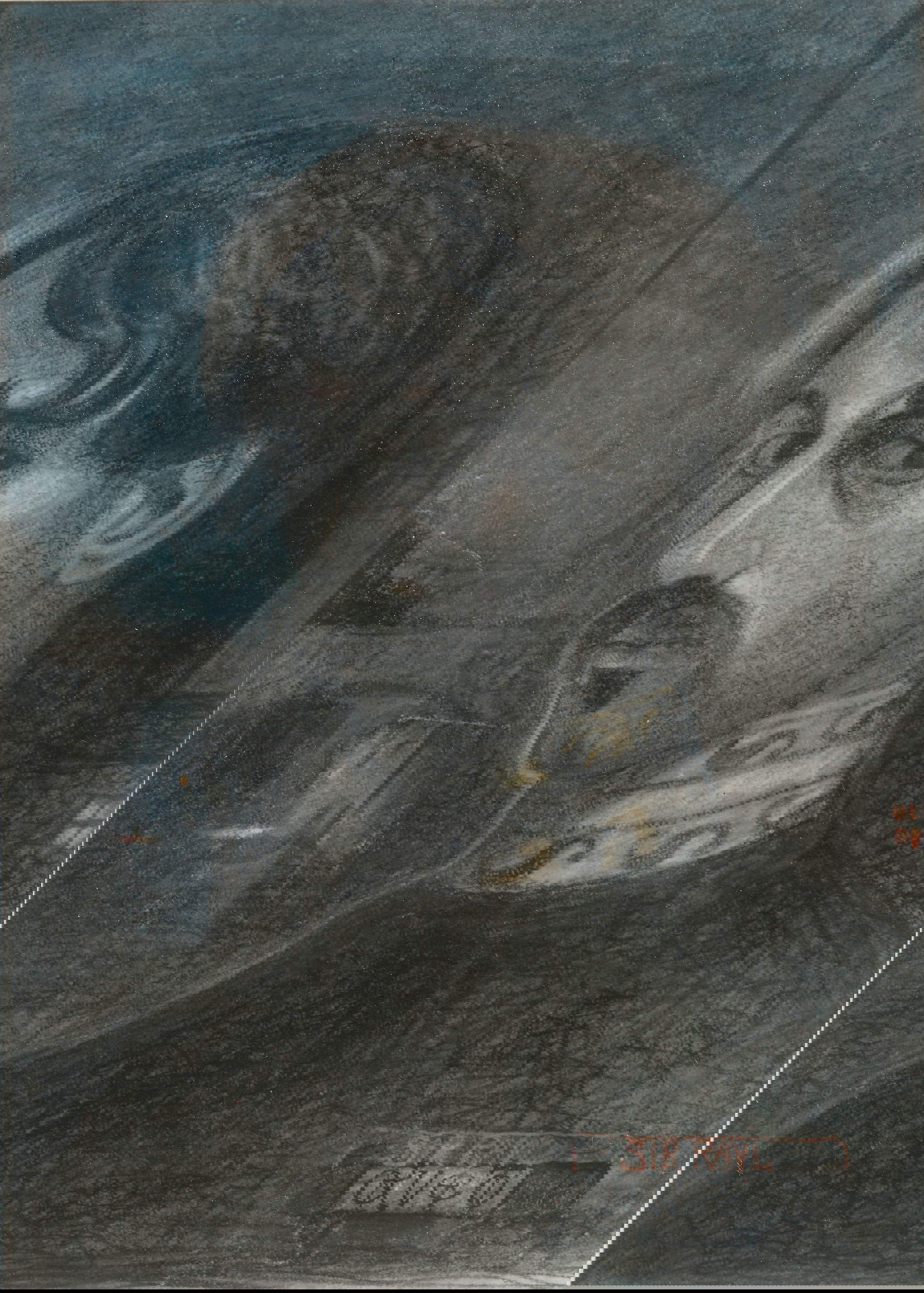 Raoul Dal Molin Ferenzona, Autoritratto (1904-1907; matita nera e pastelli colorati su carta, 300 x 200 mm; Roma, Collezione privata)