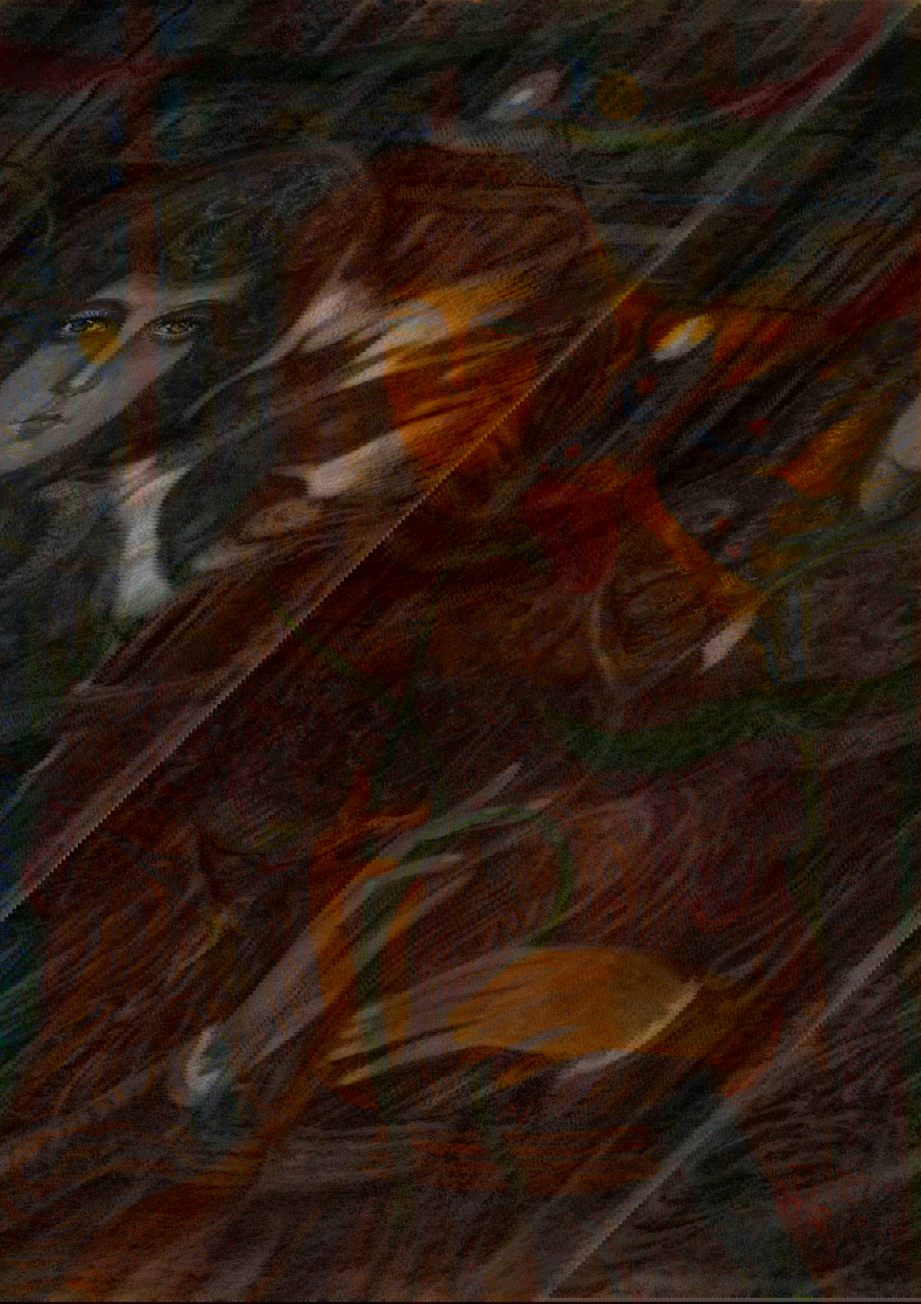 Raoul Dal Molin Ferenzona, Donna e falena (1943; olio su tela, 69 x 40 cm; Collezione privata)