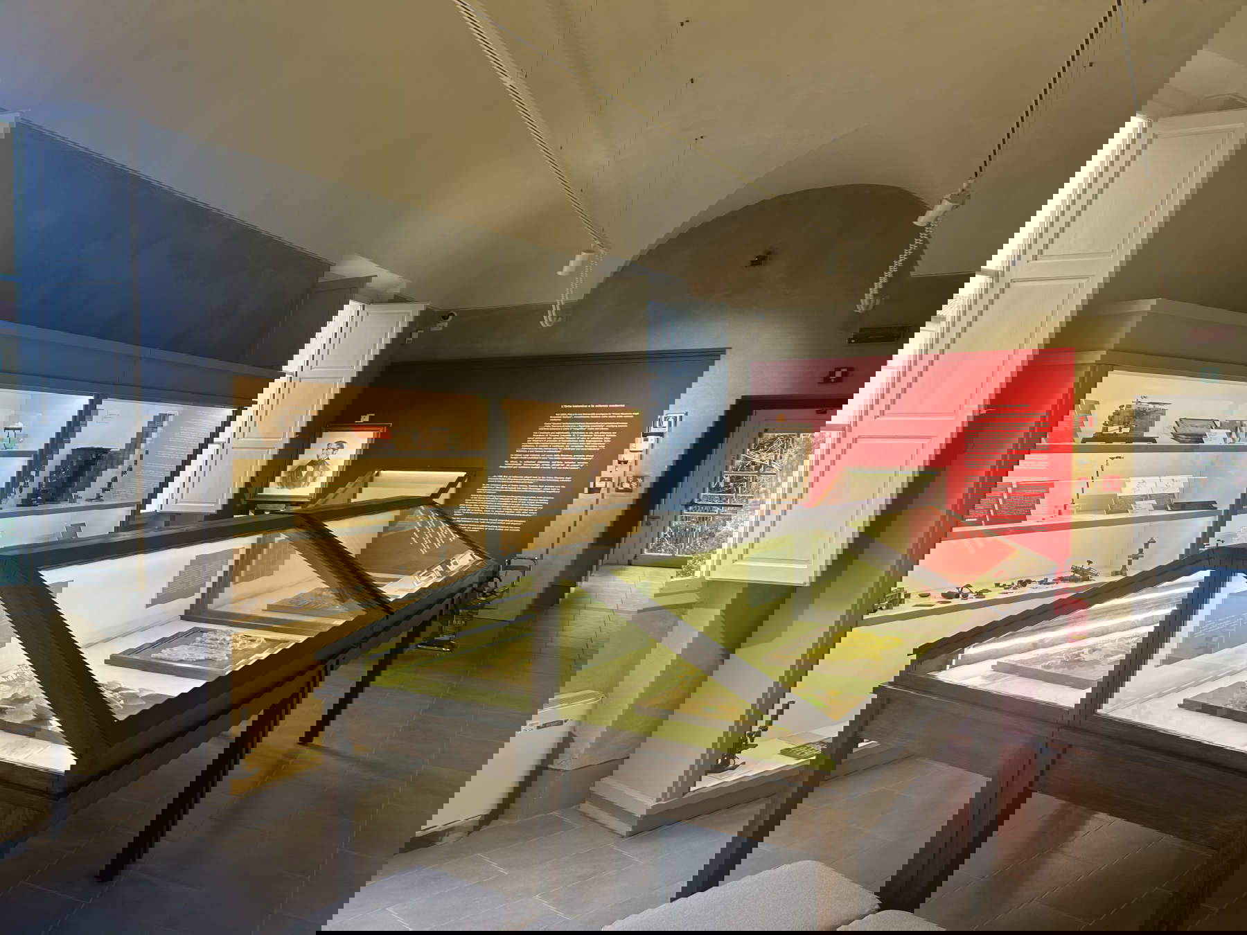 La sala con i modelli in cera