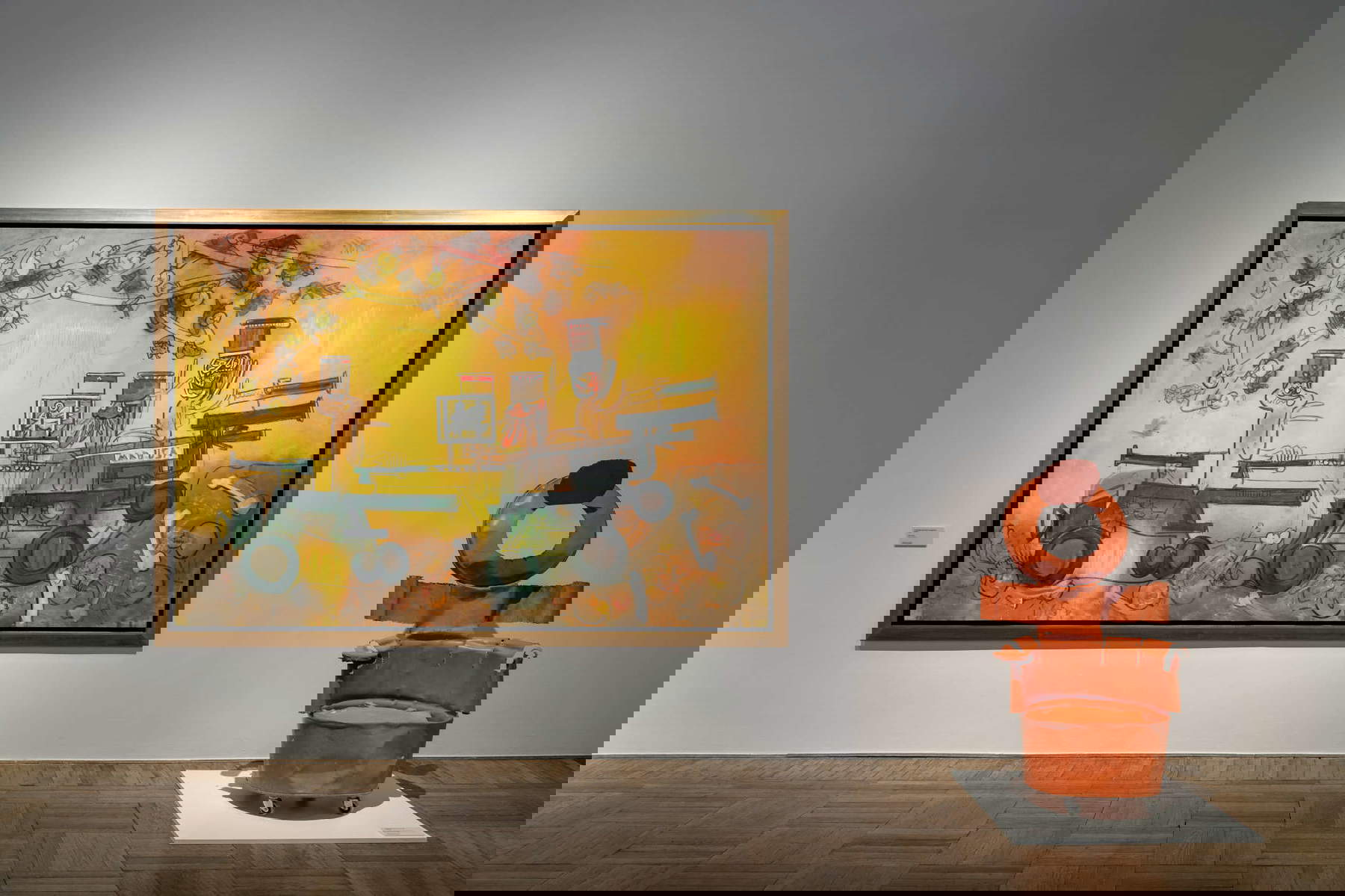 Arrangements for the Roberto Matta 1911-2002 exhibition. Photo: Irene Fanizza