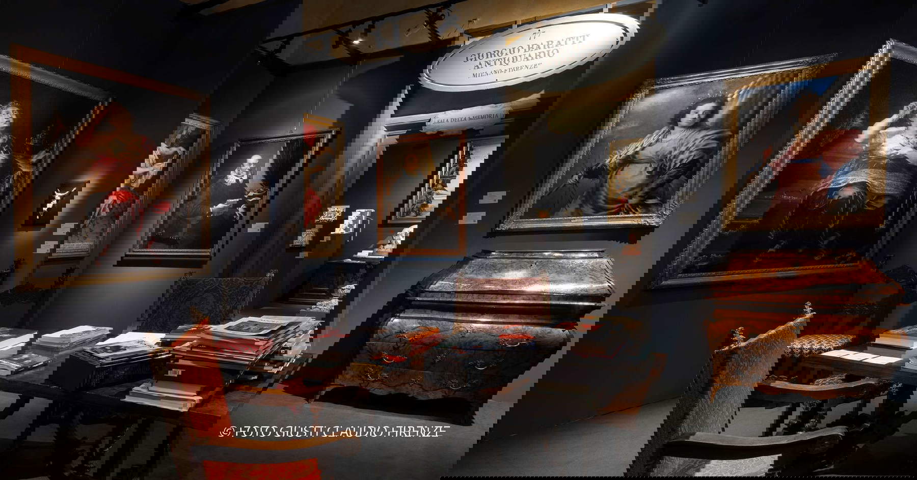 Giorgio Baratti's booth at BIAF 2024 with Finson's Magdalene on the left. Photo: Claudio Giusti