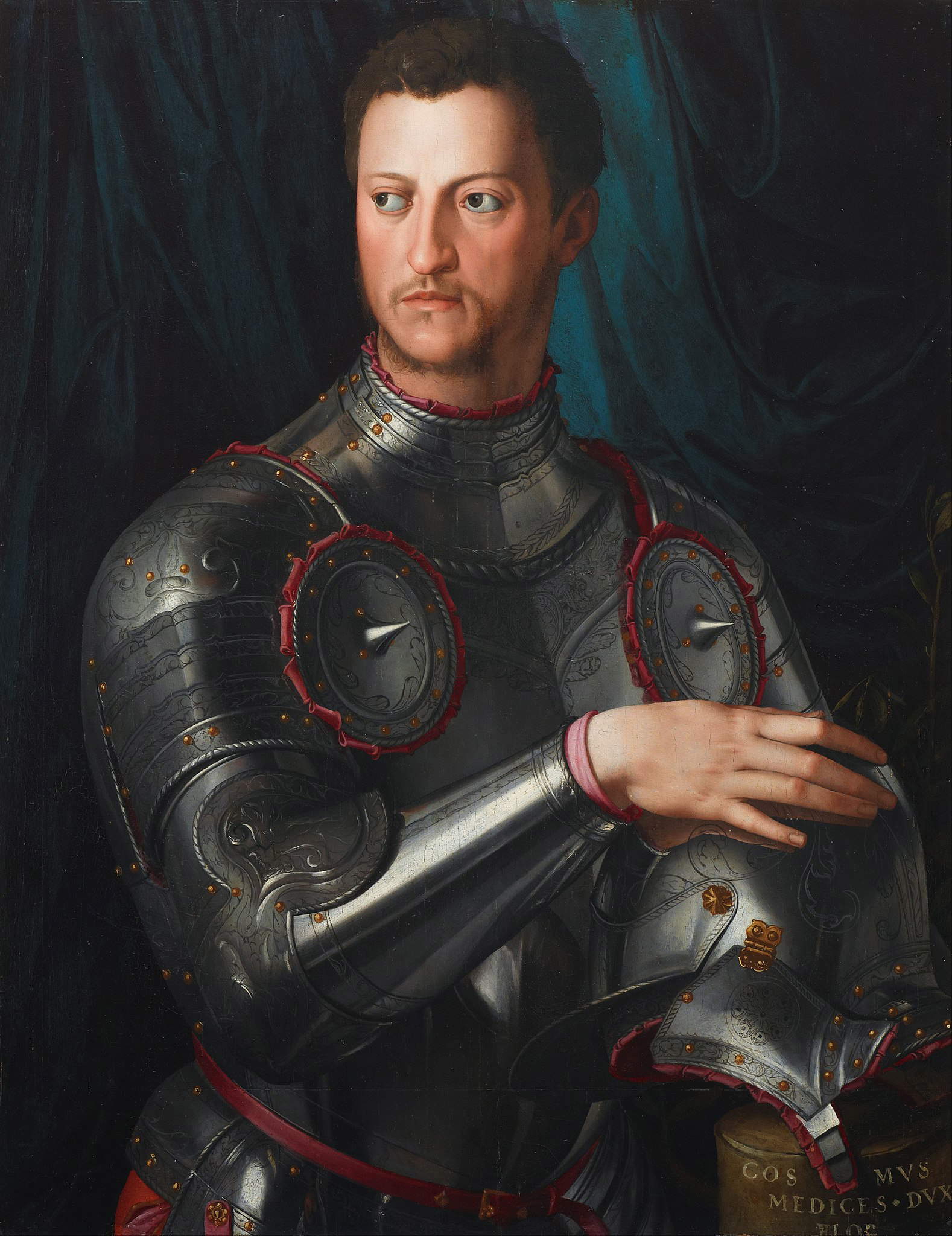 Bronzino, Retrato de Cosimo I de' Medici con armadura (1545; óleo sobre tabla, 117,5 x 98,5 cm; Sydney, Art Gallery of New South Wales) Bronzino, Retrato de Cosimo I de' Medici con armadura (1545; óleo sobre tabla, 117,5 x 98,5 cm; Sydney, Art Gallery of New South Wales)