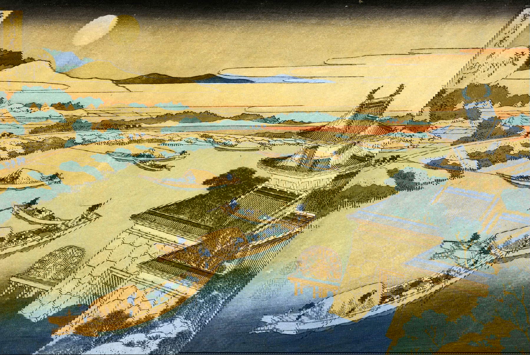 Katsushika Hokusai, The Yodo River (Yodogawa), from the series Snow Moon Flowers (c. 1833; polychrome woodcut; Genoa, Museo d'Arte Orientale Edoardo Chiossone) ©Museo d'Arte Orientale Edoardo Chiossone Genoa Katsushika Hokusai, The Yodo River (Yodogawa), from the series Snow Moon Flowers (c. 1833; polychrome woodcut; Genoa, Museo d'Arte Orientale Edoardo Chiossone) ©Museo d'Arte Orientale Edoardo Chiossone Genoa