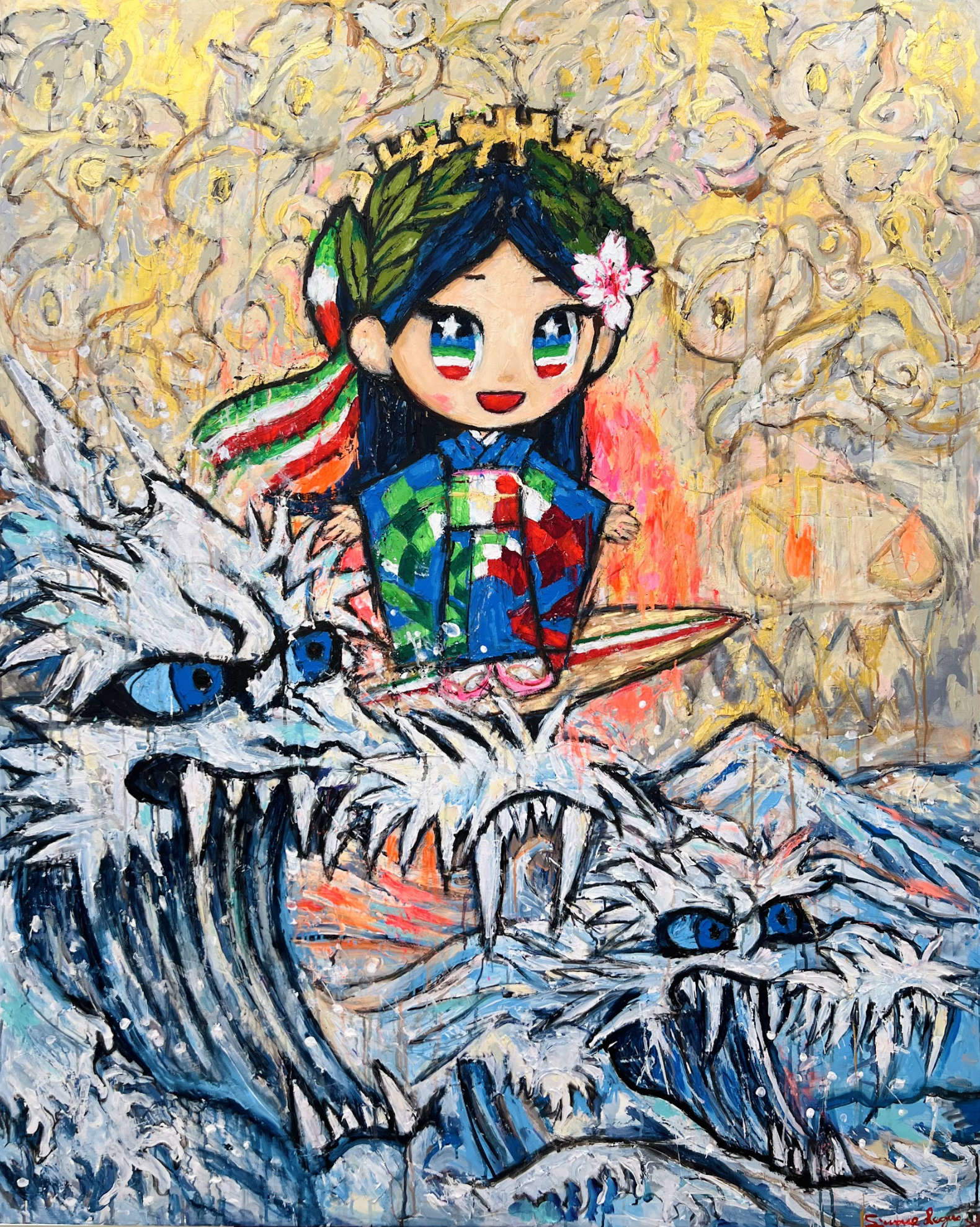 Simone Legno, The Great Dream, 2024, Tempera on canvas, courtesy of Author Simone Legno Simone Legno, The Great Dream, 2024, Tempera on canvas, courtesy of Author Simone Legno