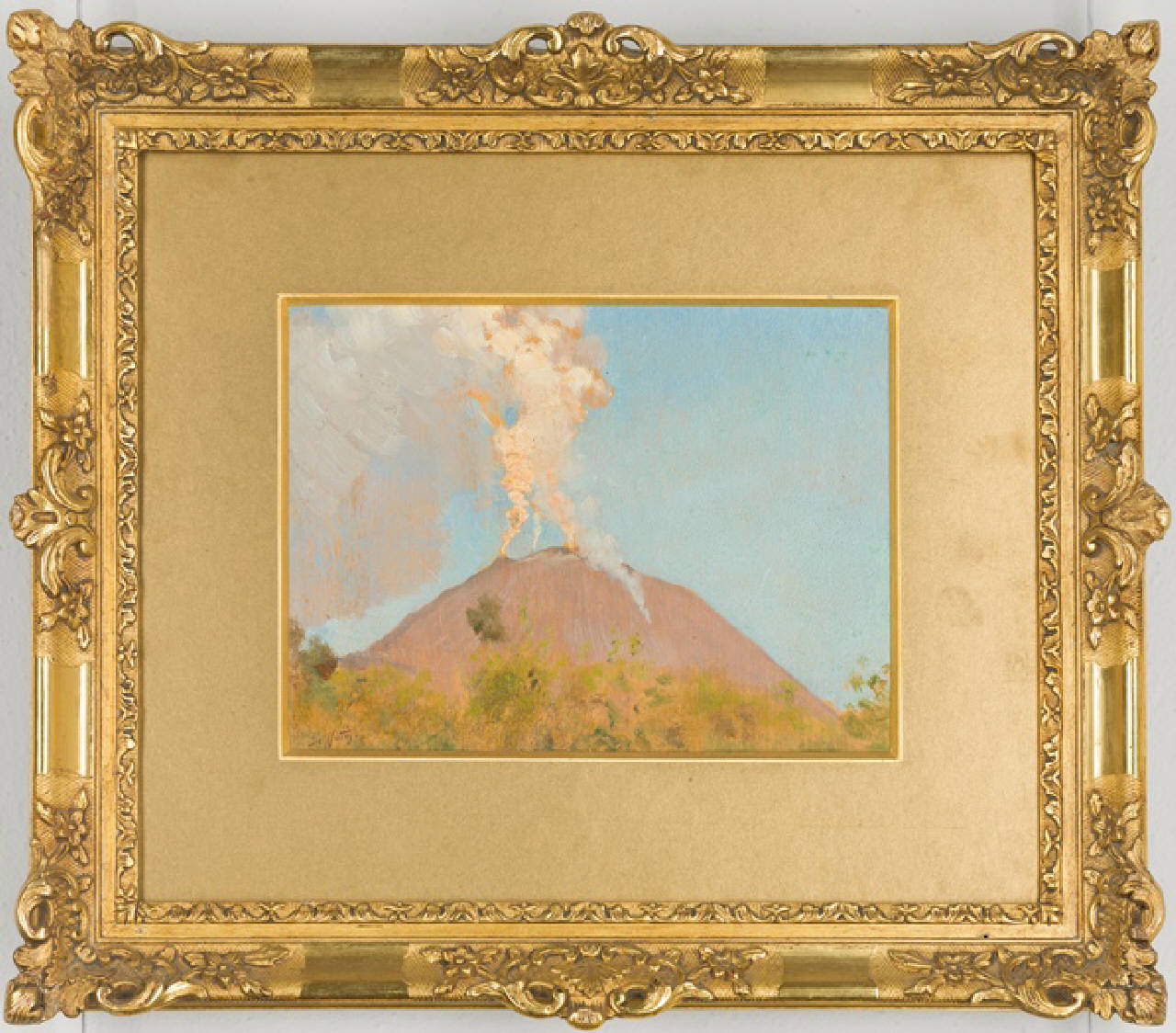 Giuseppe De Nittis, Sur les pentes du Vésuve (vers 1871-1872 ; huile sur panneau ; Milan, GAM - Galleria d'Arte Moderna)