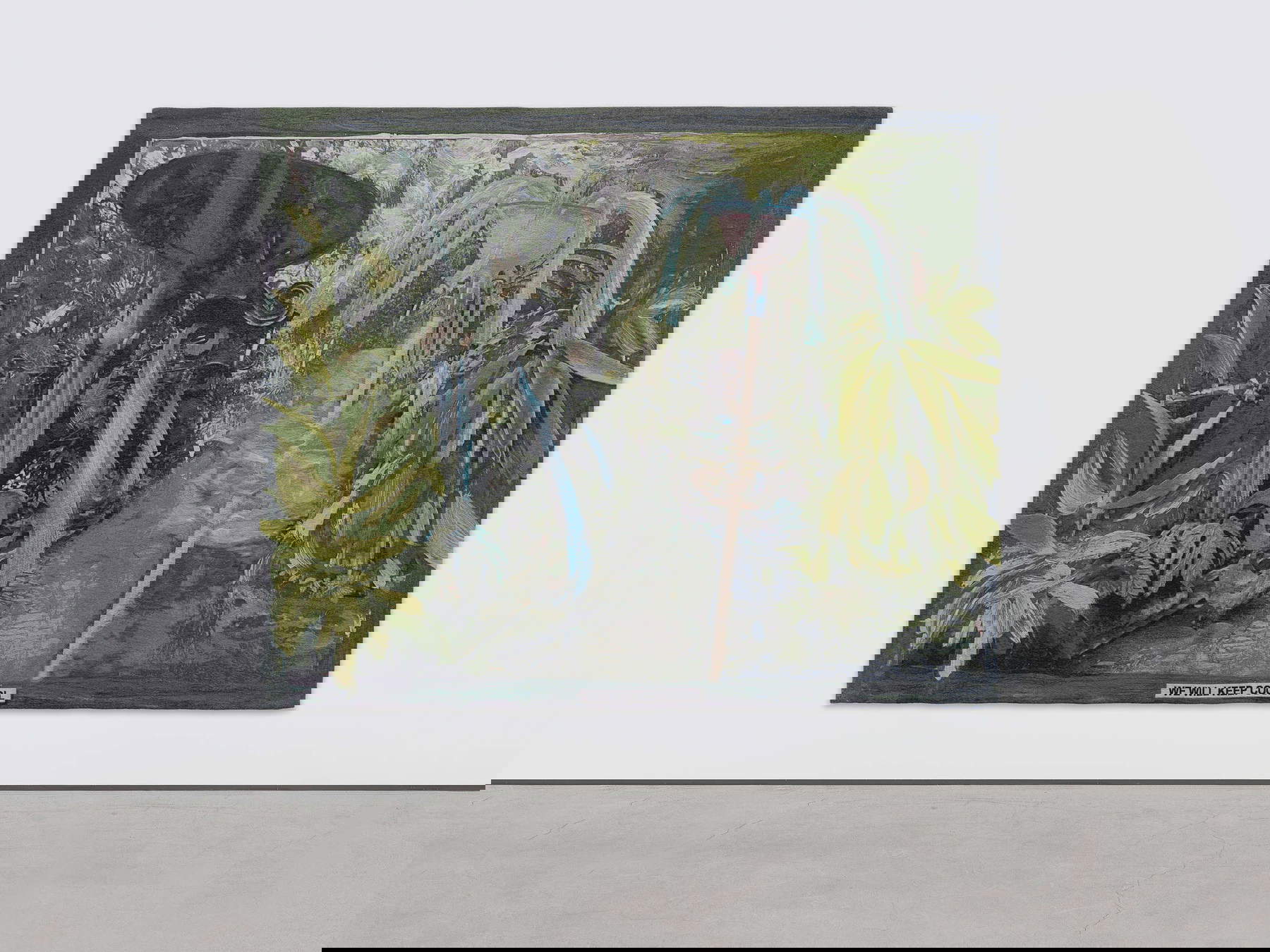 Laure Prouvost, We Will Keep Cool (2024; Wandteppich, 210 x 254 cm)