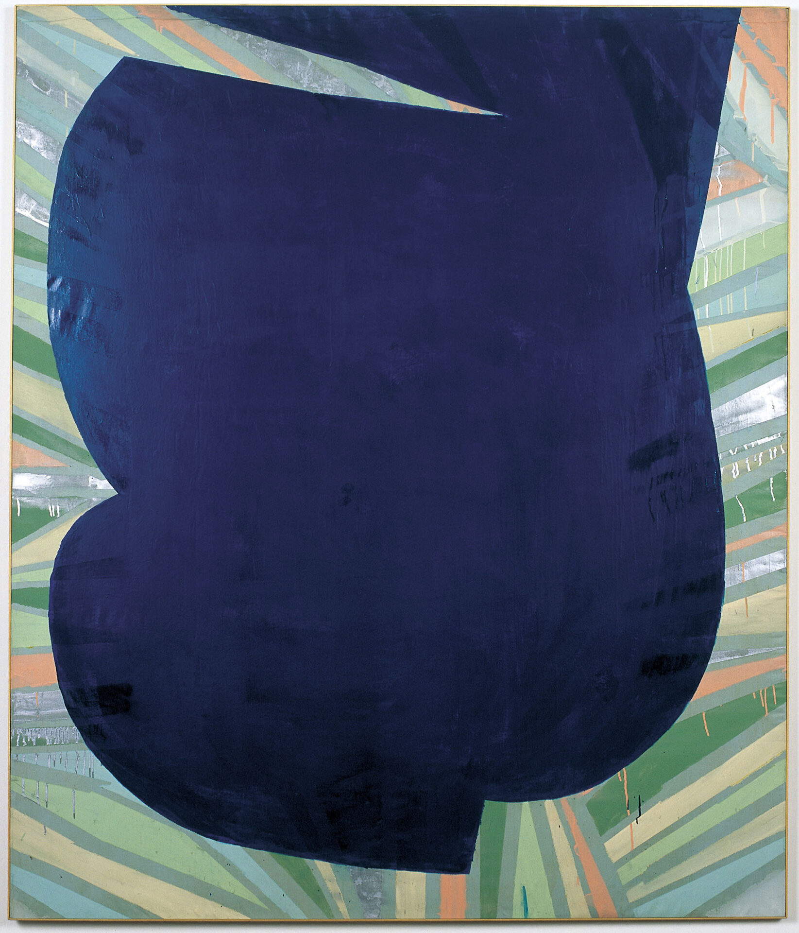 Daniel Buren, Peinture (April-May 1965, enamel on cotton canvas, 224.5 x 190 cm; Paris, Private Collection) &copy; DB - SIAE Rome