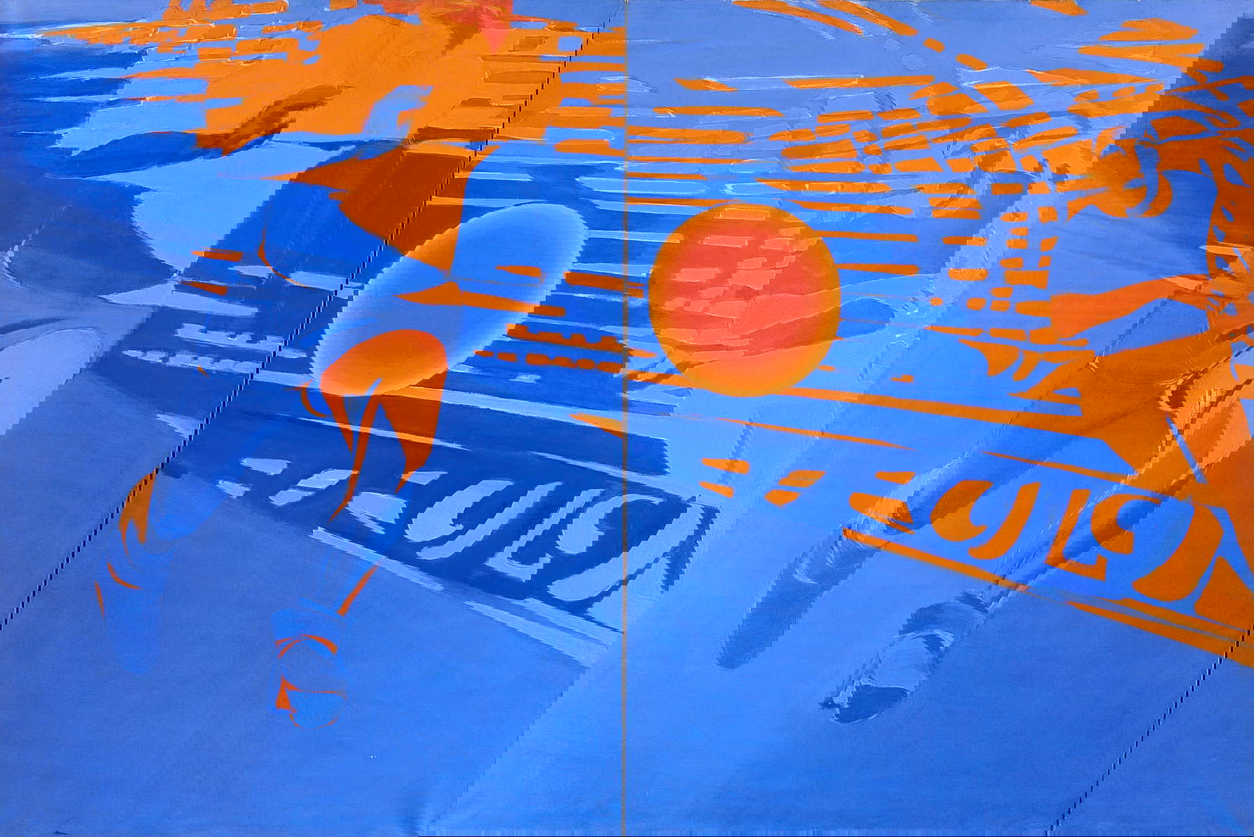 Titina Maselli, Futbolistas (1966; óleo sobre lienzo, 200 x 300 cm; Roma, Sovrintendenza Capitolina ai Beni Culturali) Titina Maselli, Futbolistas (1966; óleo sobre lienzo, 200 x 300 cm; Roma, Sovrintendenza Capitolina ai Beni Culturali)