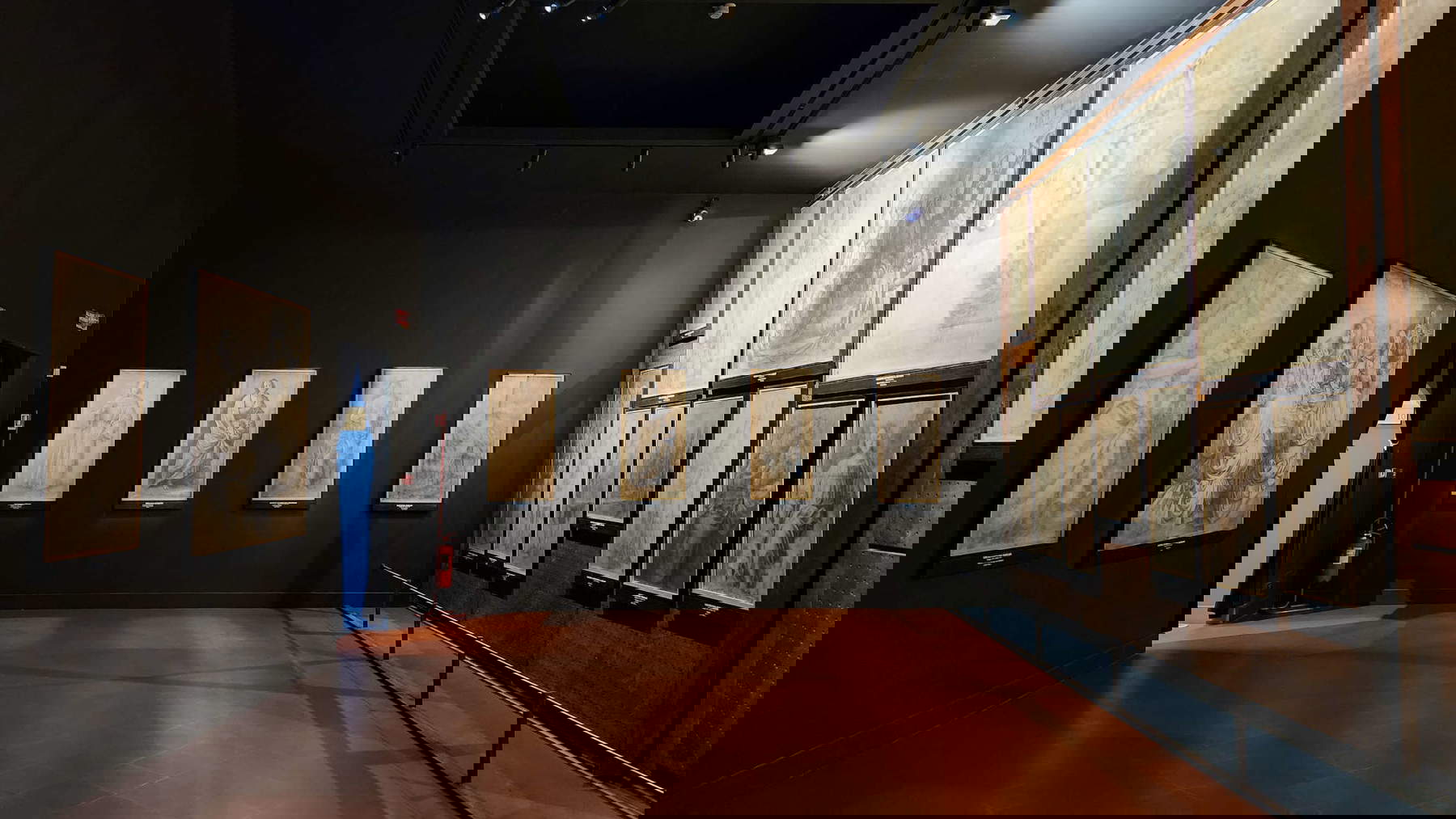 Pinacothèque Albertina de Turin, salle des caricatures de Gaudenz. Photo : Finestre Sull'Arte