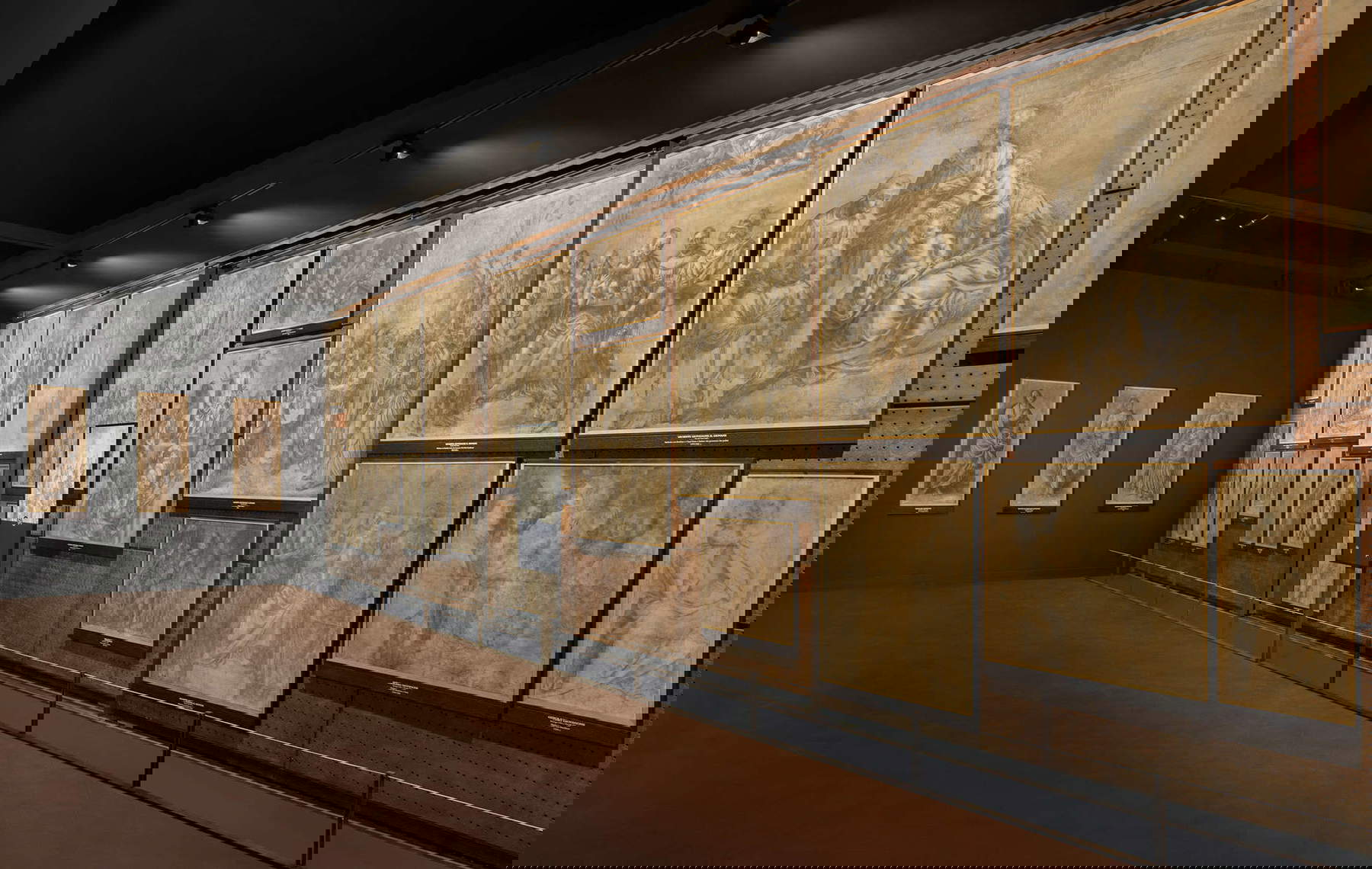 Pinacothèque Albertine de Turin, salle des caricatures de Gaudenz. Photo : Pinacothèque Albertina